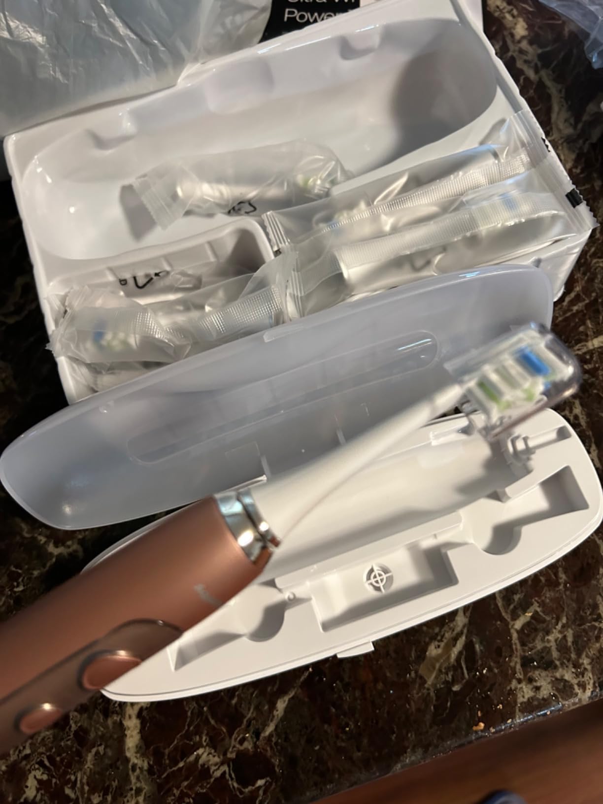 Aquasonic Elite Ultra-Whitening Toothbrush - ADA Accepted Power Toothbrush - 8 Proflex Brush Heads & Travel Case - 50,000 VPM Motor & Wireless Charging - 5 Modes w Smart Timer (White) customer photo 1