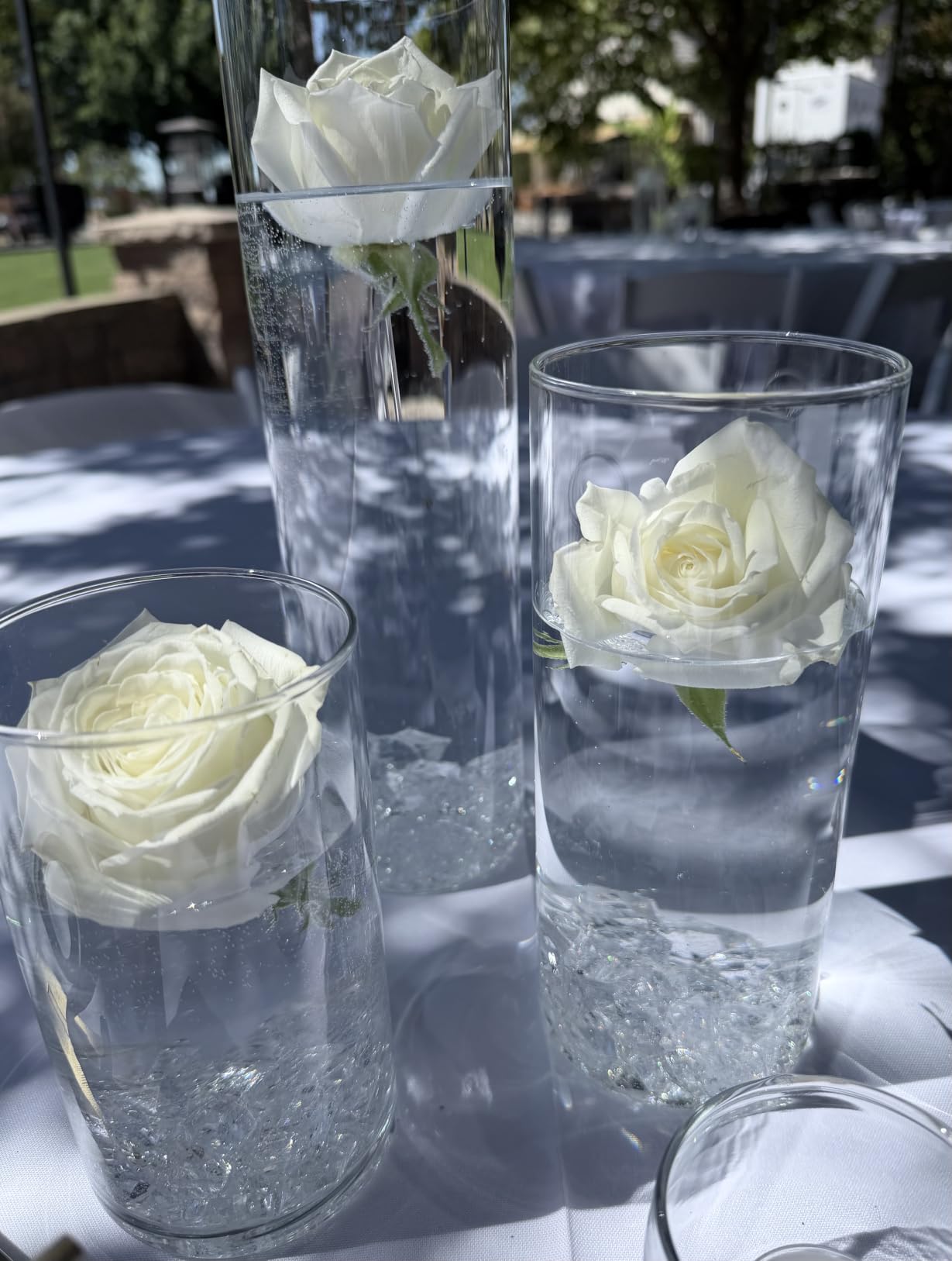 TBWIND 12pcs Glass Cylinder Vases for Centerpieces, 6 Inch Clear Flower Vases for Wedding Decorations and Indoor Home Decor, Hurricane Candle Holder for Table Shelf, Party customer photo 1