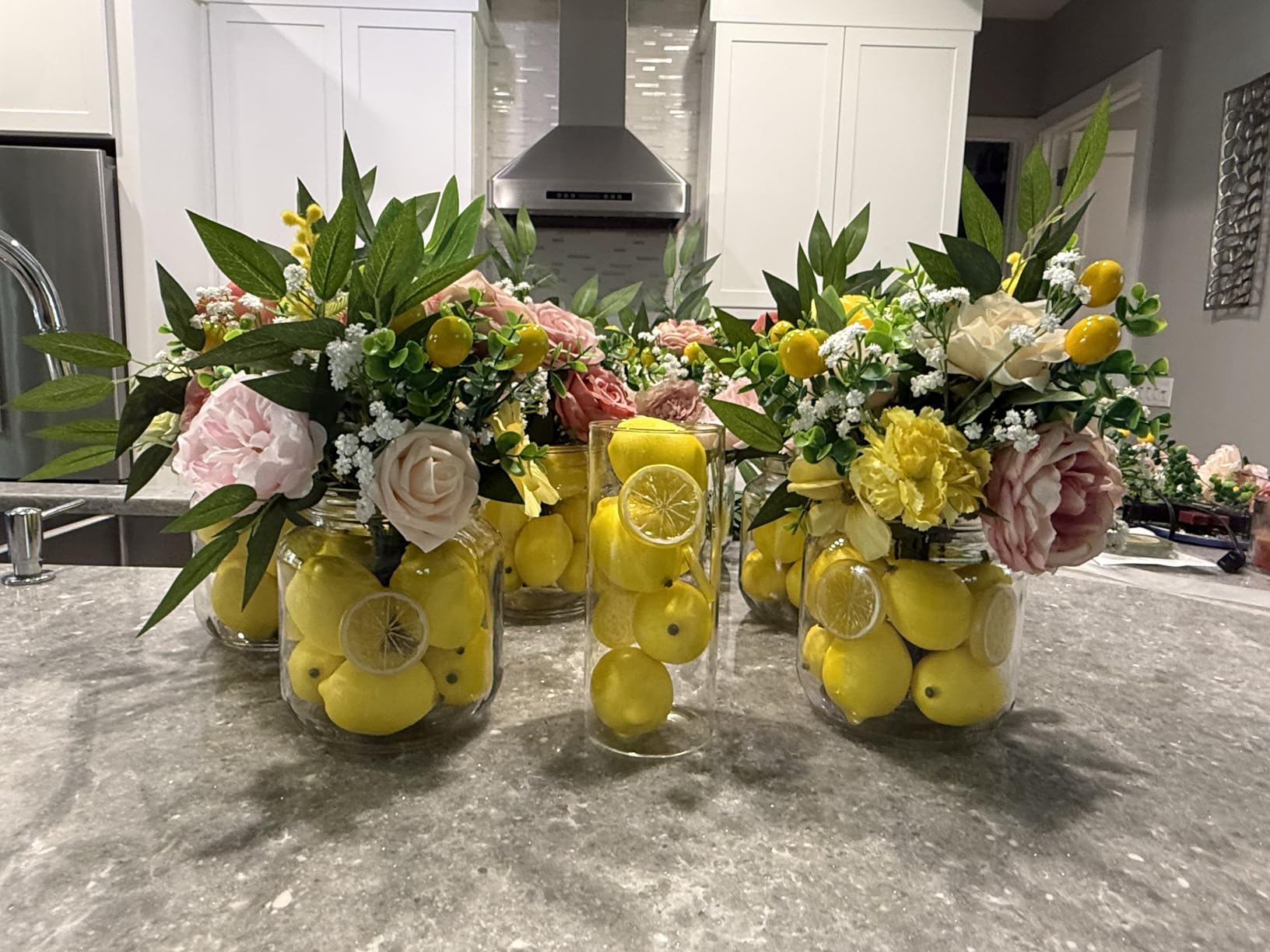 TBWIND 12pcs Glass Cylinder Vases for Centerpieces, 6 Inch Clear Flower Vases for Wedding Decorations and Indoor Home Decor, Hurricane Candle Holder for Table Shelf, Party customer photo 2