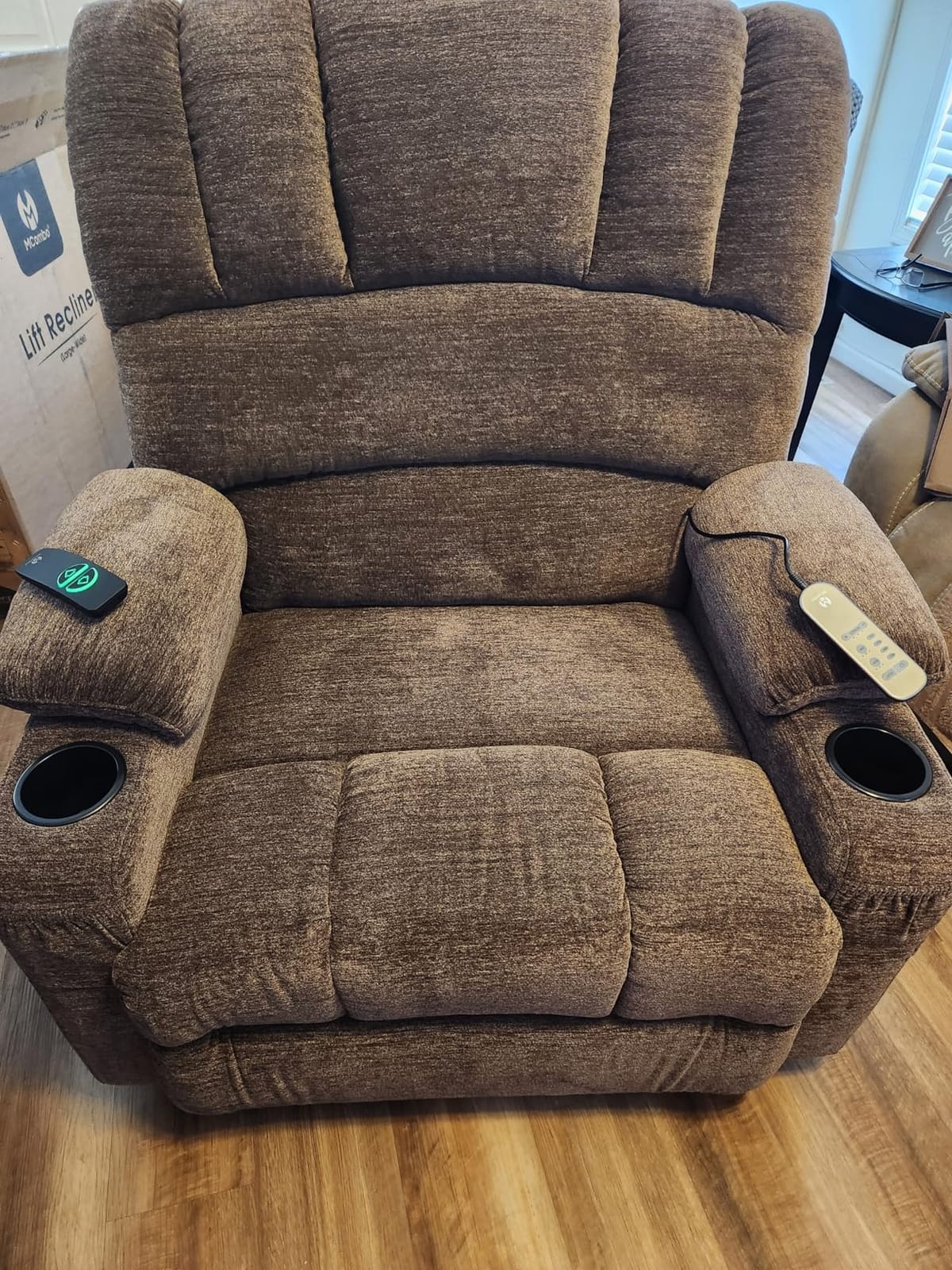 MCombo Power Lift Recliner Chair for Elderly 7095 (Medium, Coffee) | Stand Assistance, Heat and Massage, 4.7