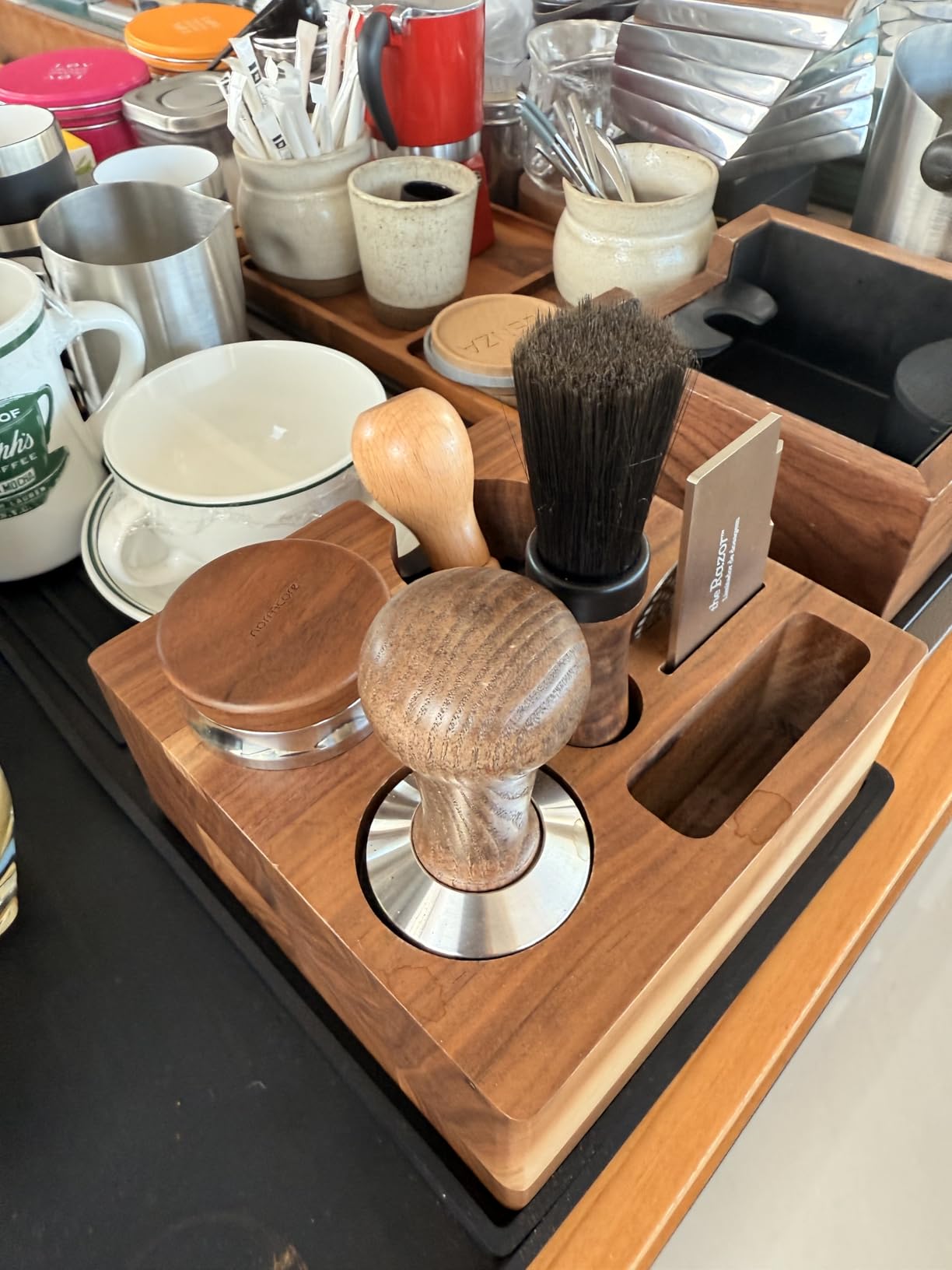 Normcore Barista Brush - Coffee Cleaning Brush - Genuine American Walnut Wood Handle Espresso Brush Cleaner - Coffee Bar Brush Espresso Grinder Brush - Coffee Cleaning Tool customer photo 2