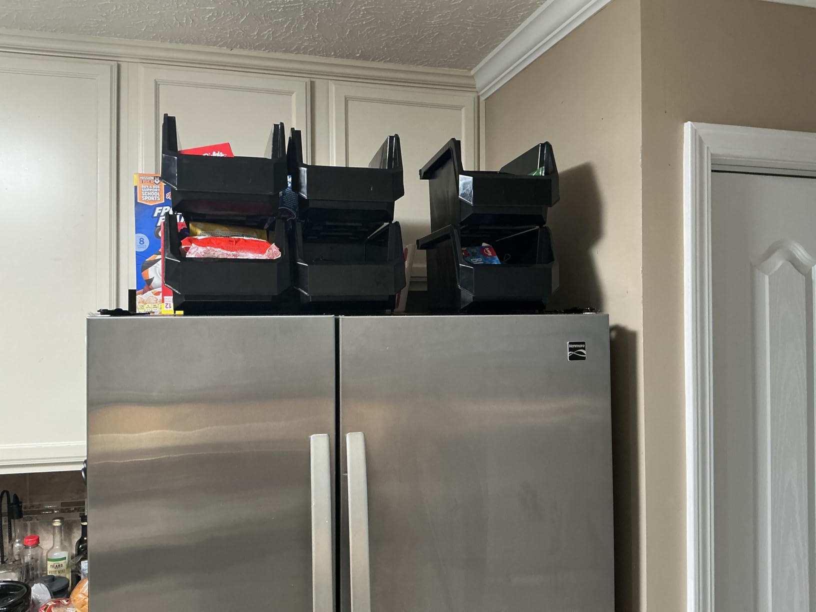 Stackable Pantry Storage Bins with Lids and Handles for Kitchen Cabinet Shelf Organizers customer photo 1