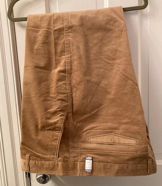 Alimens & Gentle Men's Corduroy Pant Straight Fit Flat-Front Casual Chino Pants customer photo 1