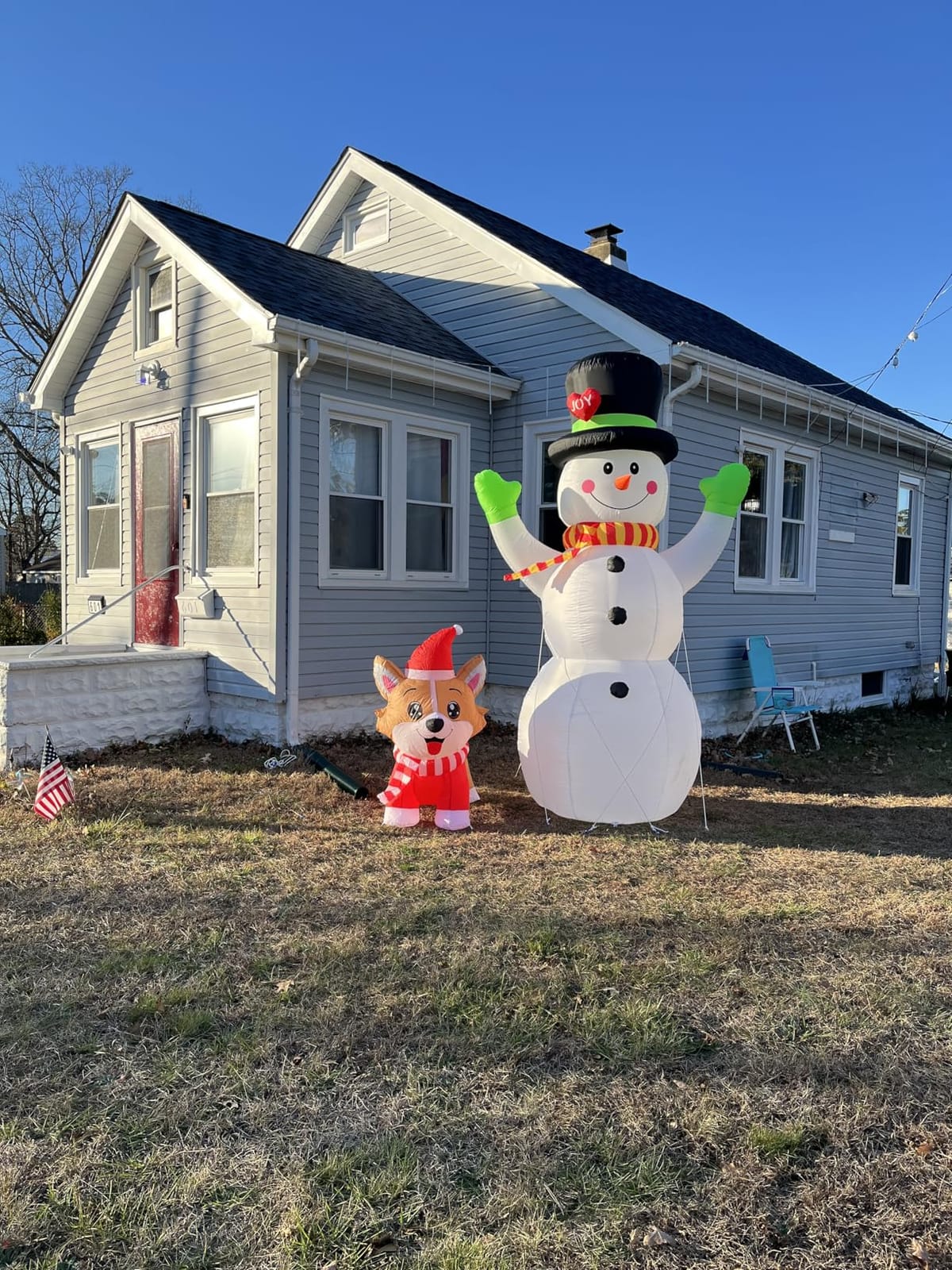 10 FT Christmas Inflatables Snowman Outdoor Yard Decorations, Giant Blow Up Snowman, Built-in Bright LED Lights, Huge Xmas Blowups Snow Man Outside Holiday Decor for Garden Patio Porch Lawn Home Party customer photo 1
