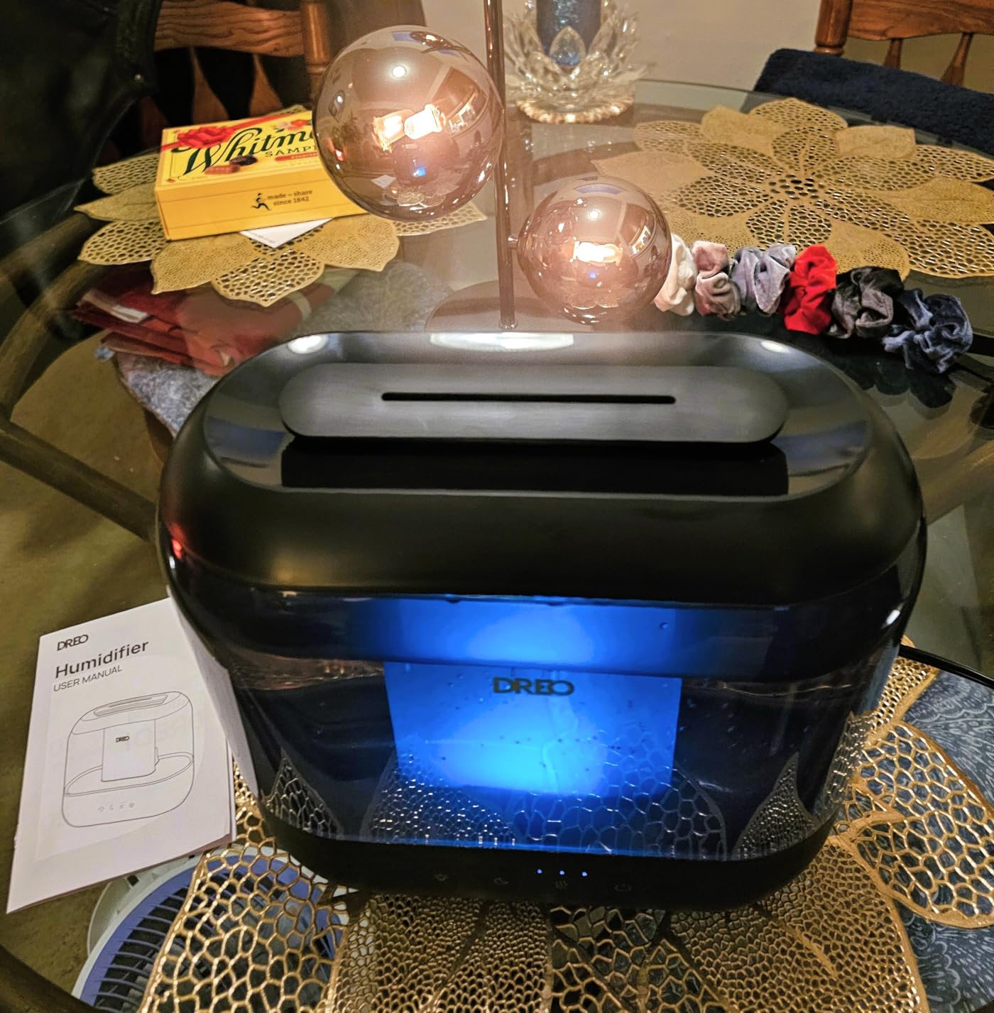 DREO 4L Humidifiers for Bedroom, 36H Runtime, 28 dB Quiet, HM311 | Easy to Refill & Clean, BPA-Free, Nightlight, Supersized Air Humidifiers for Large Room, Baby Nurseries, Plants, Indoor customer photo 1