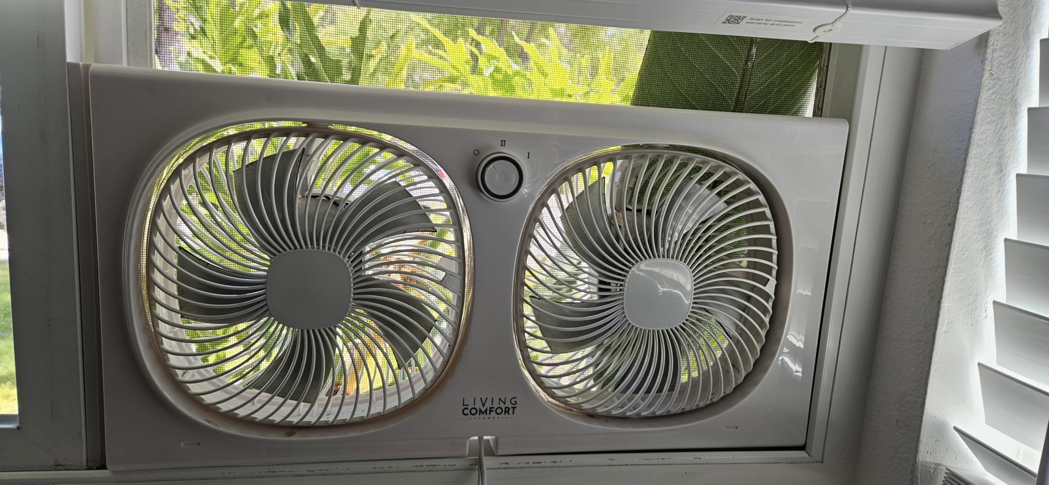 Comfort Zone Living Comfort 9-Inch Twin Window Fan with 2 Speeds & Individually 180° Rotating Fan Heads, Removable Bug Screen - Ideal for Home, Kitchen, Bedroom & Office customer photo 2