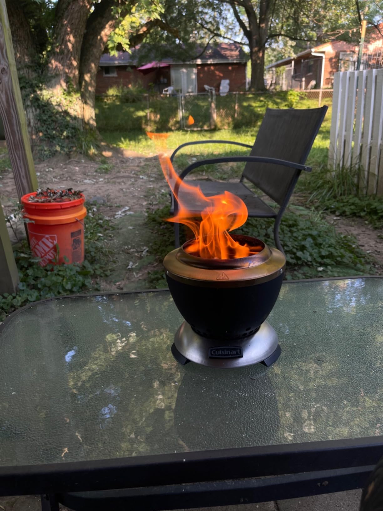 Cuisinart Outdoor Fire Pit, Cleanburn Smokeless System, Wood Burning, 7.5