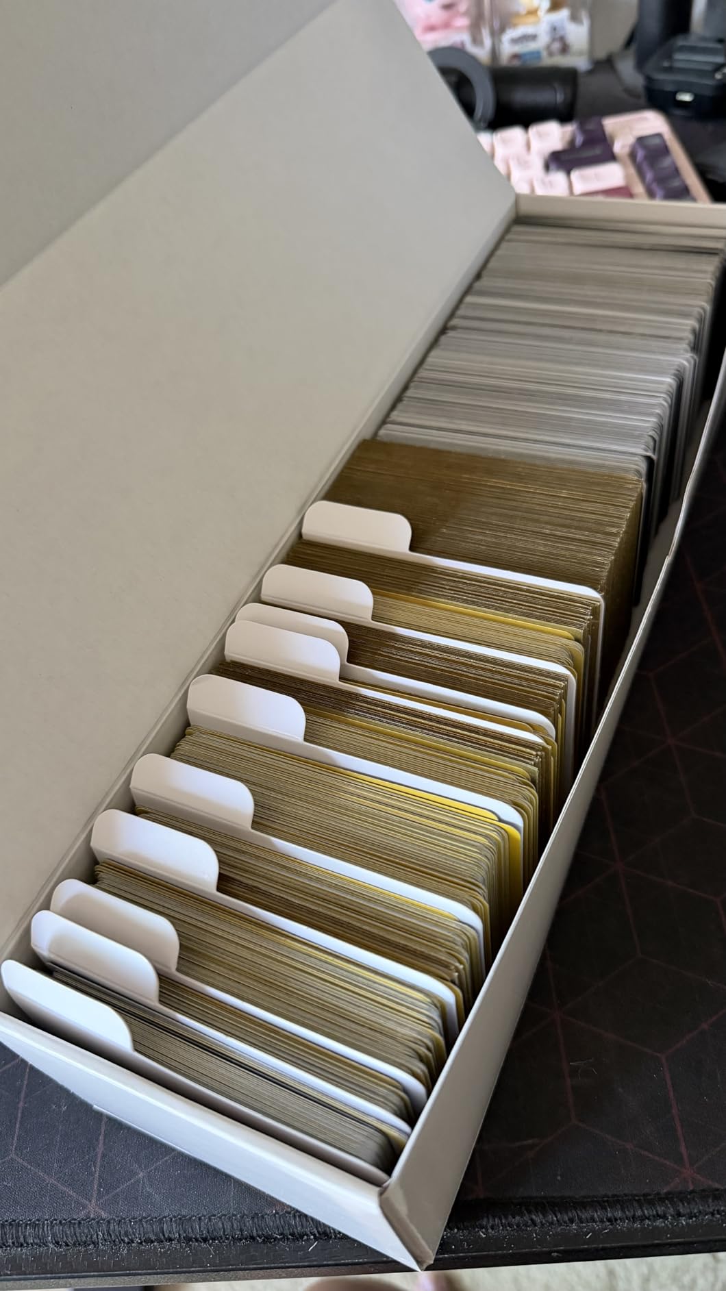 Trading-Card Storage Box, 4-Pack, 400 Count Corrugated Cardboard Storage Box with Dividers & Labels for TCG/Magic/MTG Storage and Collection, 7 Inch Horizontal customer photo 1