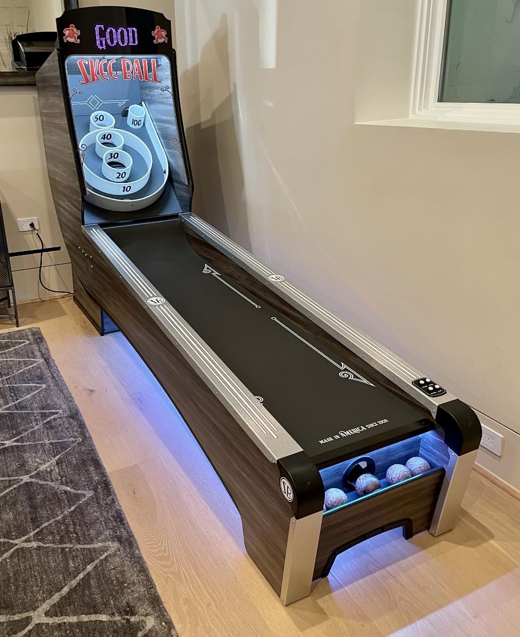 Skee-Ball Arcade Table Machine Game for Home Basement Recreation Room - Premium Nostalgic Classic Fun of Roll and Score - Made in The USA customer photo 2