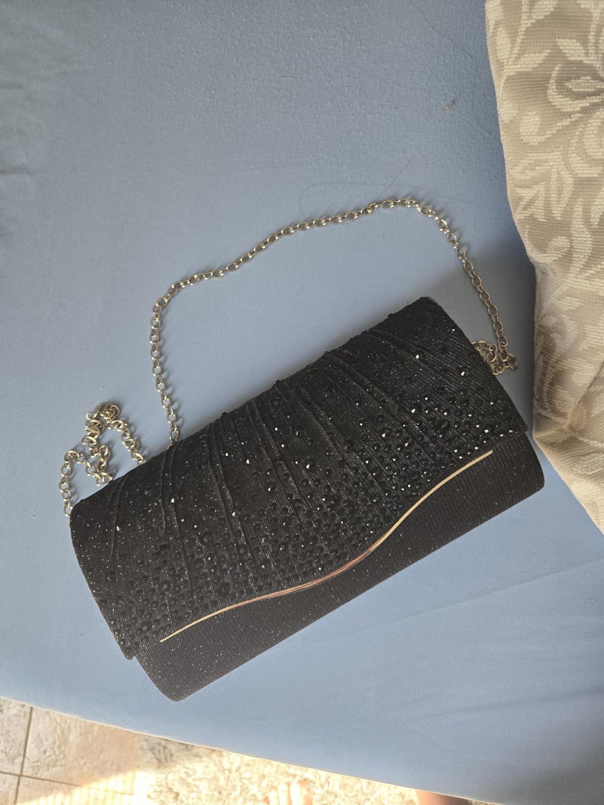 TINDTOP Clutch Purses for Women, Formal Evening Bags Suede Shoulder Envelope Party Handbags Wedding Cocktail Prom Clutches customer photo 2