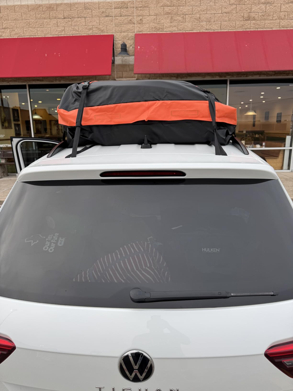 Asinking Car Rooftop Cargo Carrier Bag 21 Cubic feet Waterproof Car Roof Top Bag for All Cars with/Without Rack, Includes Anti-Slip Mat, 10 Reinforced Straps, 6 Door Hooks, Luggage Lock customer photo 2