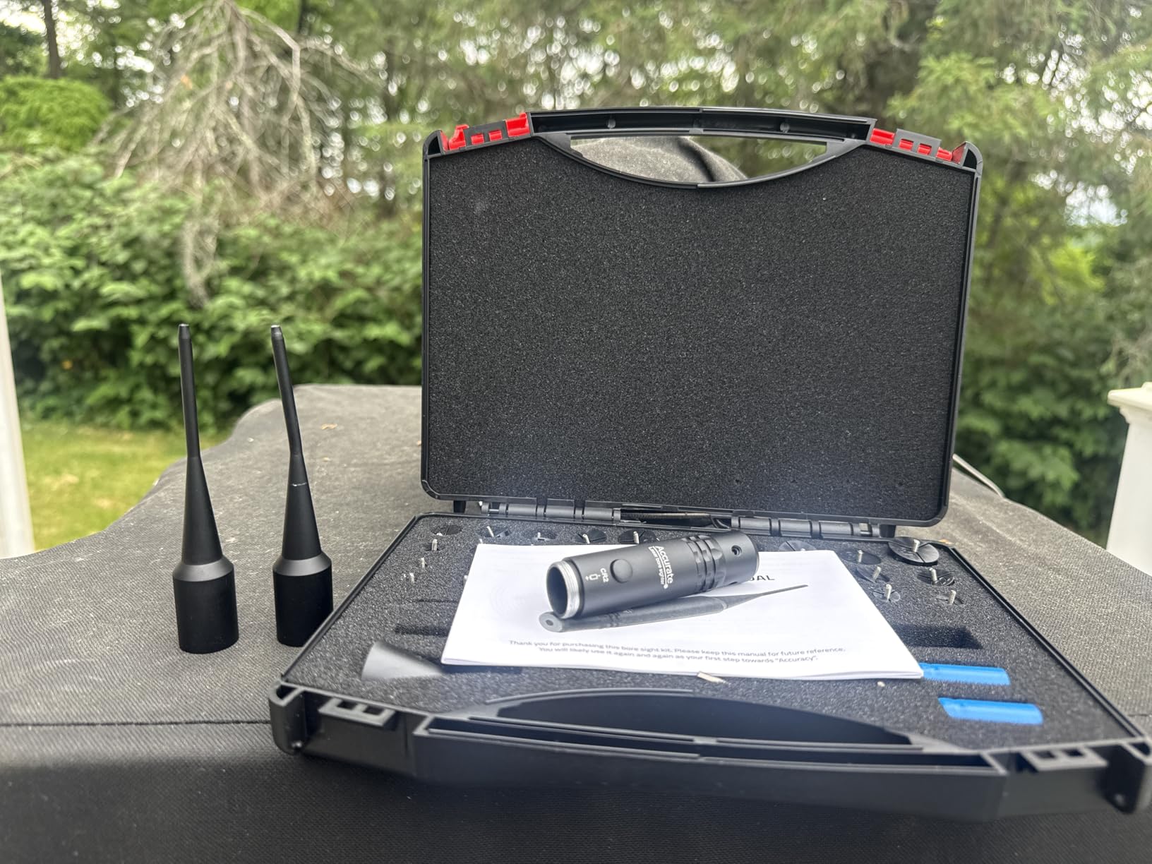 CVLIFE Professional Laser Bore Sight Kit with 32 Adapters fit 0.17 to 12GA Calibers, Bright Bore Sighter Laser with Button Switch, Powerful Support for Hunting customer photo 2