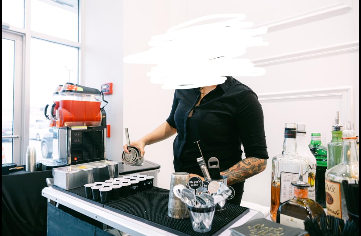 GoBar Portable Double Bar Table Set - Mobile Bartender Station for Events - Includes Carrying Case - Standard or LED customer photo 1