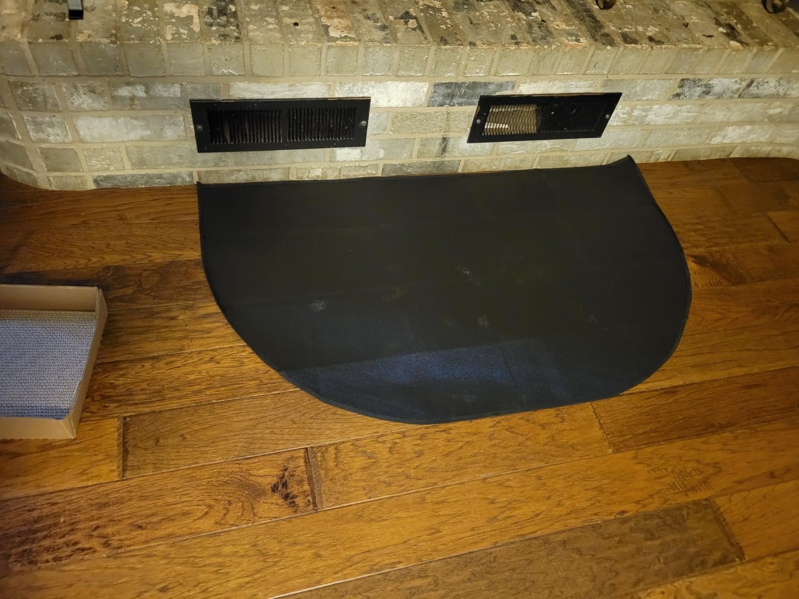 TOHONFOO Fireplace Mat for Home Protection, 3'6'' x 2' x 0.04'', Grey | 1800°F fireplace rugs fireproof, fiberglass hearth rugs for fireplaces fire resistant protect against embers, easy to clean customer photo 1