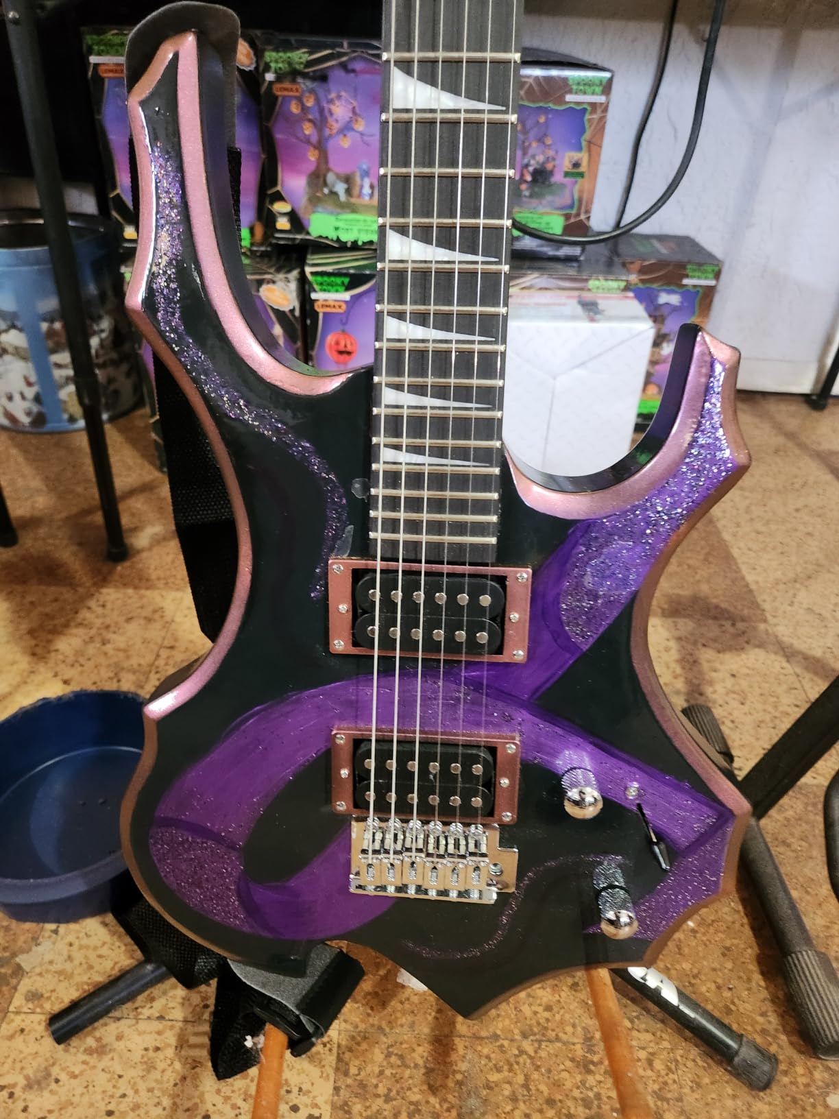 Ktaxon DIY Guitar Kit with Mahogany Body and Maple Neck, Flame | 6 String Electric Guitar, H-H Pickups, Easy Installation with Assembly Videos, Full Equipment to Build Your Own Guitars customer photo 1