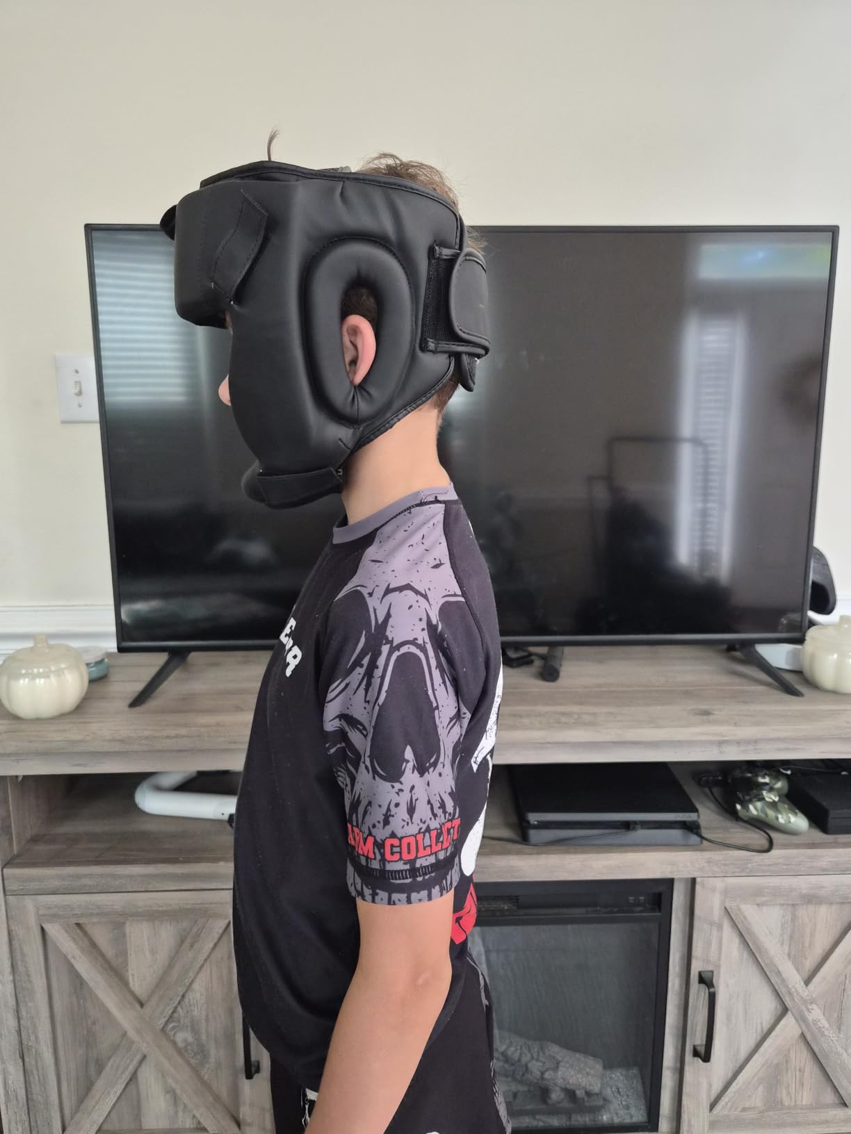 Elite Sports Best Kids Boxing Headgear Youth Wrestling Headgear for Age 4 to 13 Year MMA Kickboxing Muay Thai BJJ Karate Head Guard for Boys Girls (Black) customer photo 1