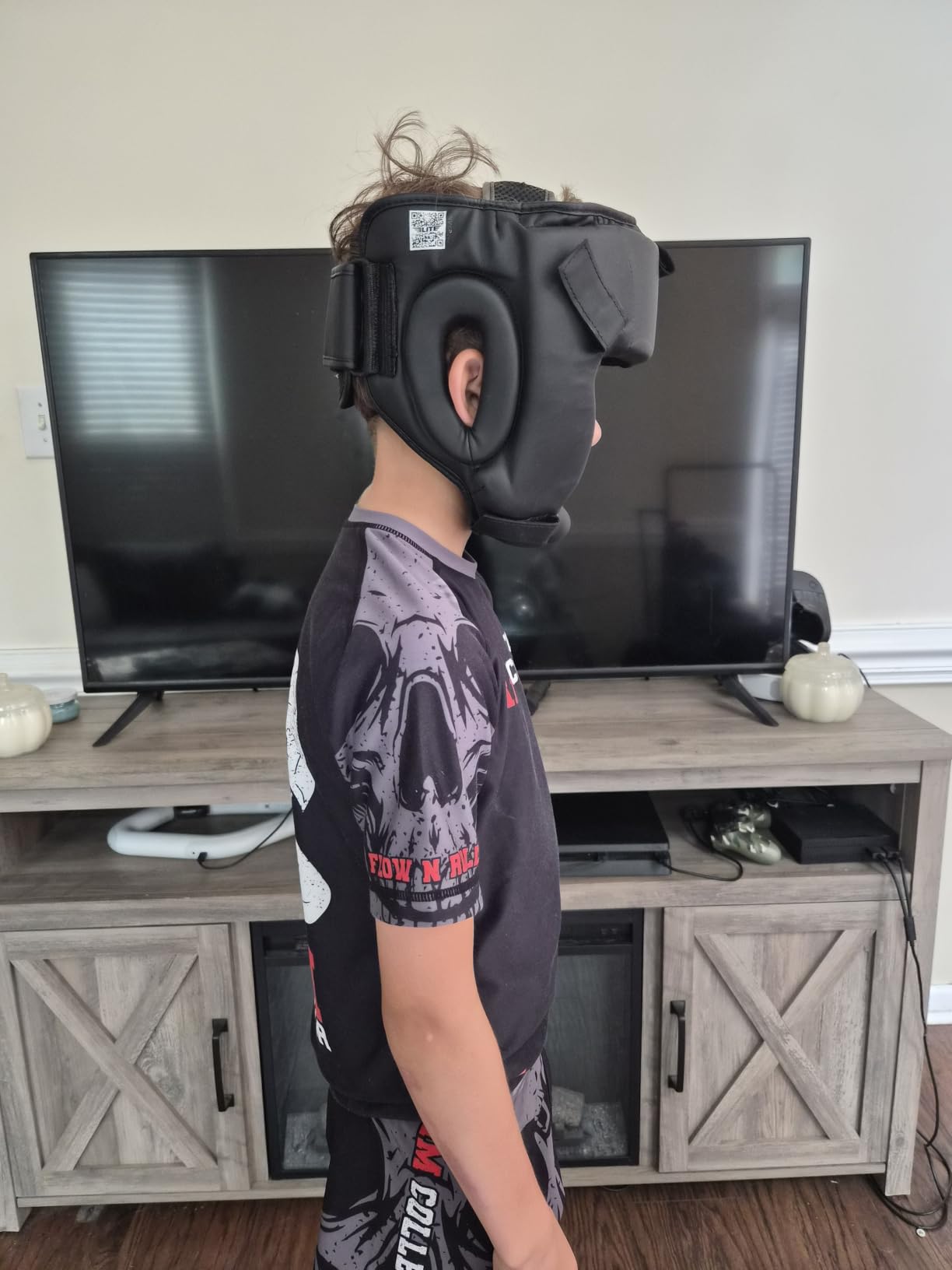 Elite Sports Best Kids Boxing Headgear Youth Wrestling Headgear for Age 4 to 13 Year MMA Kickboxing Muay Thai BJJ Karate Head Guard for Boys Girls (Black) customer photo 2