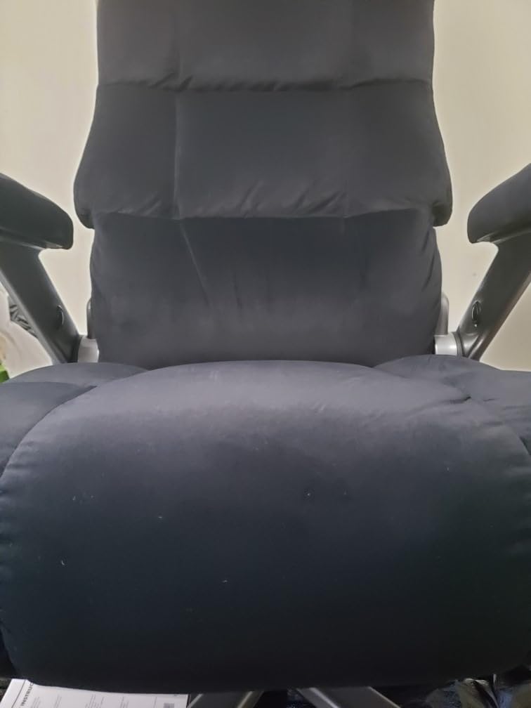 Big and Tall Office Chair 700lbs, Fabric Heavy Duty Executive Desk Chair | 3D Flip Arms, Extra Wide, Upgraded Wheels, Adjustable Lumbar Support, Metal Base, Large Ultra-Soft Ergonomic Computer Chairs customer photo 2