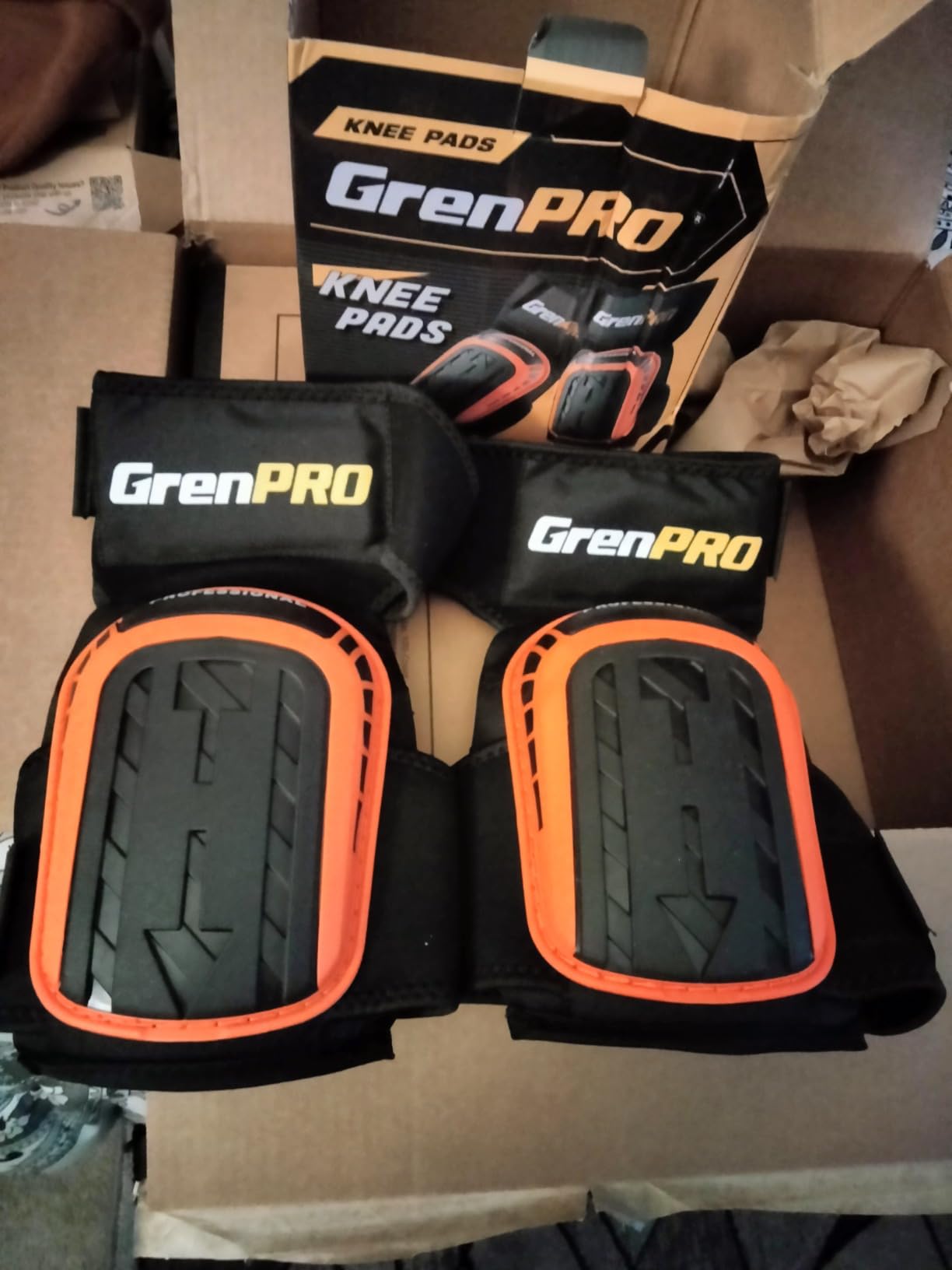 GRENPRO Heavy Duty Knee Pads for Men, Gel Foam, Construction Work | Adjustable anti-slip straps, comfortable knee pad for men and women, flooring, cleaning, tiling, roofing, gardening customer photo 2