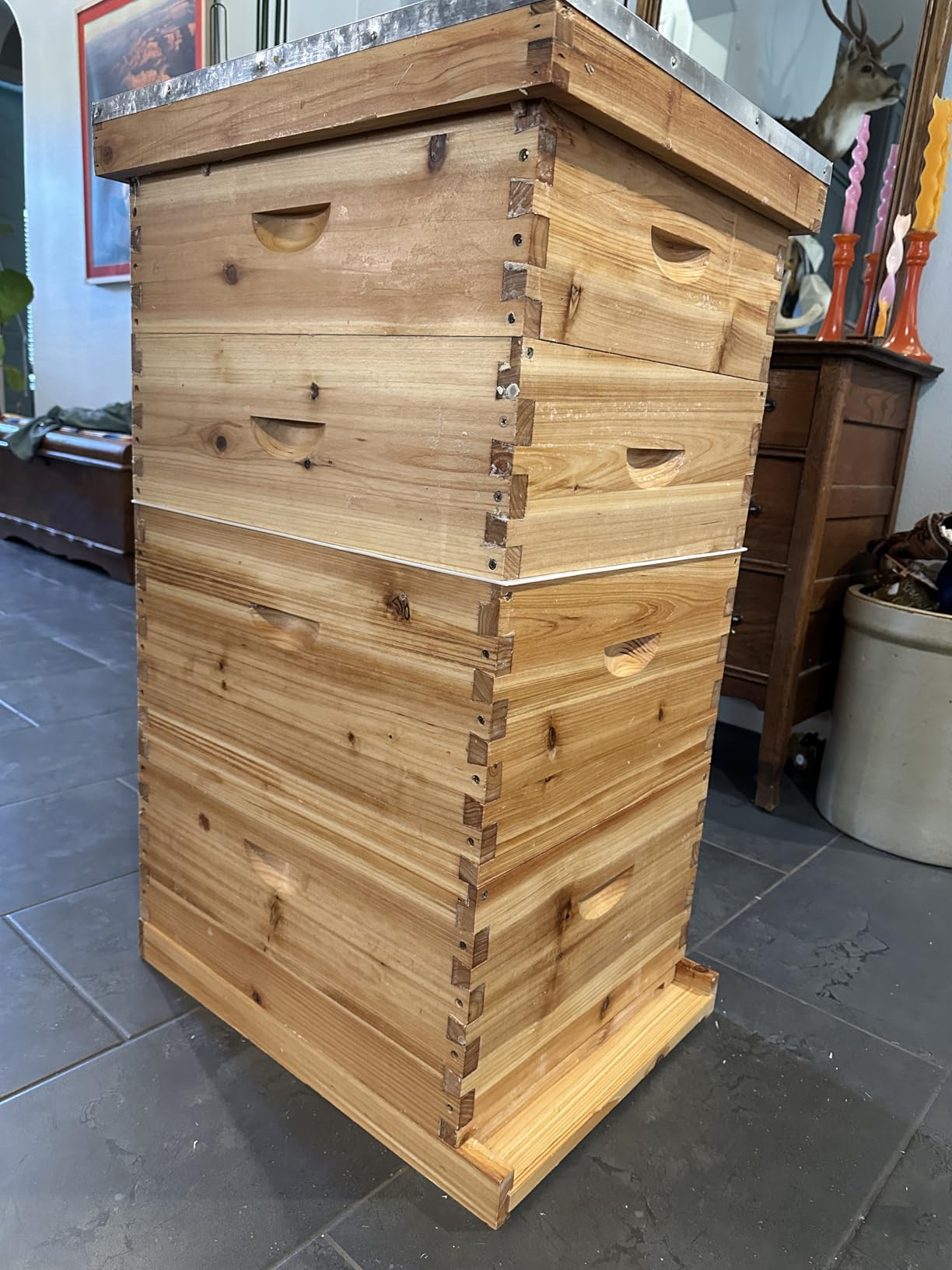 Honey Lake 10-Frame Langstroth Beehive Starter Kit, Beeswax Coated Complete Bee Hive Includes 2 Deep Brood Boxes & 2 Medium Super Bee Boxes with Beehive Frames and Foundations for Beekeepers (4 Layer) customer photo 1