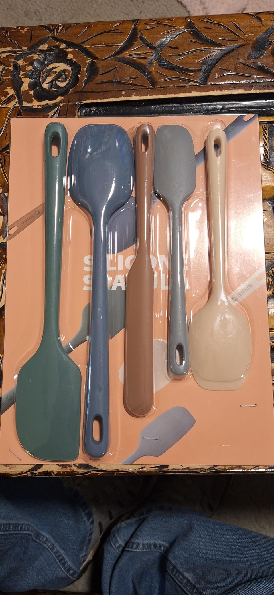 ChefAide 5 Pieces Silicone Spatulas Set, Heat Resistant Rubber Spatula | Food Grade Silicone, Heat Resistant Up to 600°F, Upgrade Strong Handle, Safe for Nonstick Cookware, Ideal for Cooking & Baking customer photo 2
