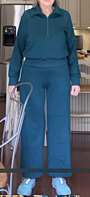 PRETTYGARDEN Women's 2 Piece Matching Lounge Set Sweatsuits | Zip Up Sweatshirt, Long Sleeve Pullover Tops, Elastic Waist Drawstring, Wide Leg Pants Pocket, Fall Tracksuit, Spring Outfits customer photo 1