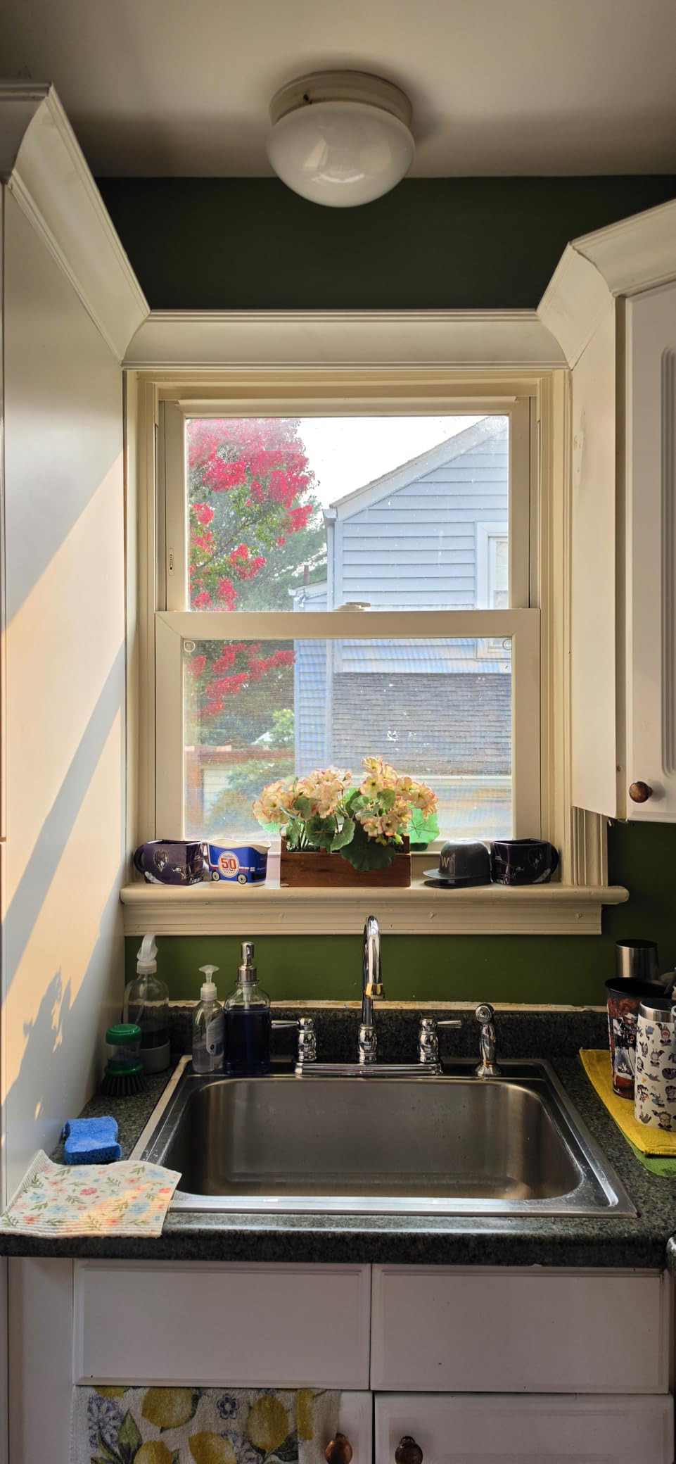 Lecloud Leia 14 Inch Sage Valance for Window Green Sheer Curtains 2 PCS, Jacquard Texture Leaves Semi Voile Living Room Curtain for Small Window, Dual Rod Pockets Bedroom Kitchen Valance, 38W x 14L customer photo 1
