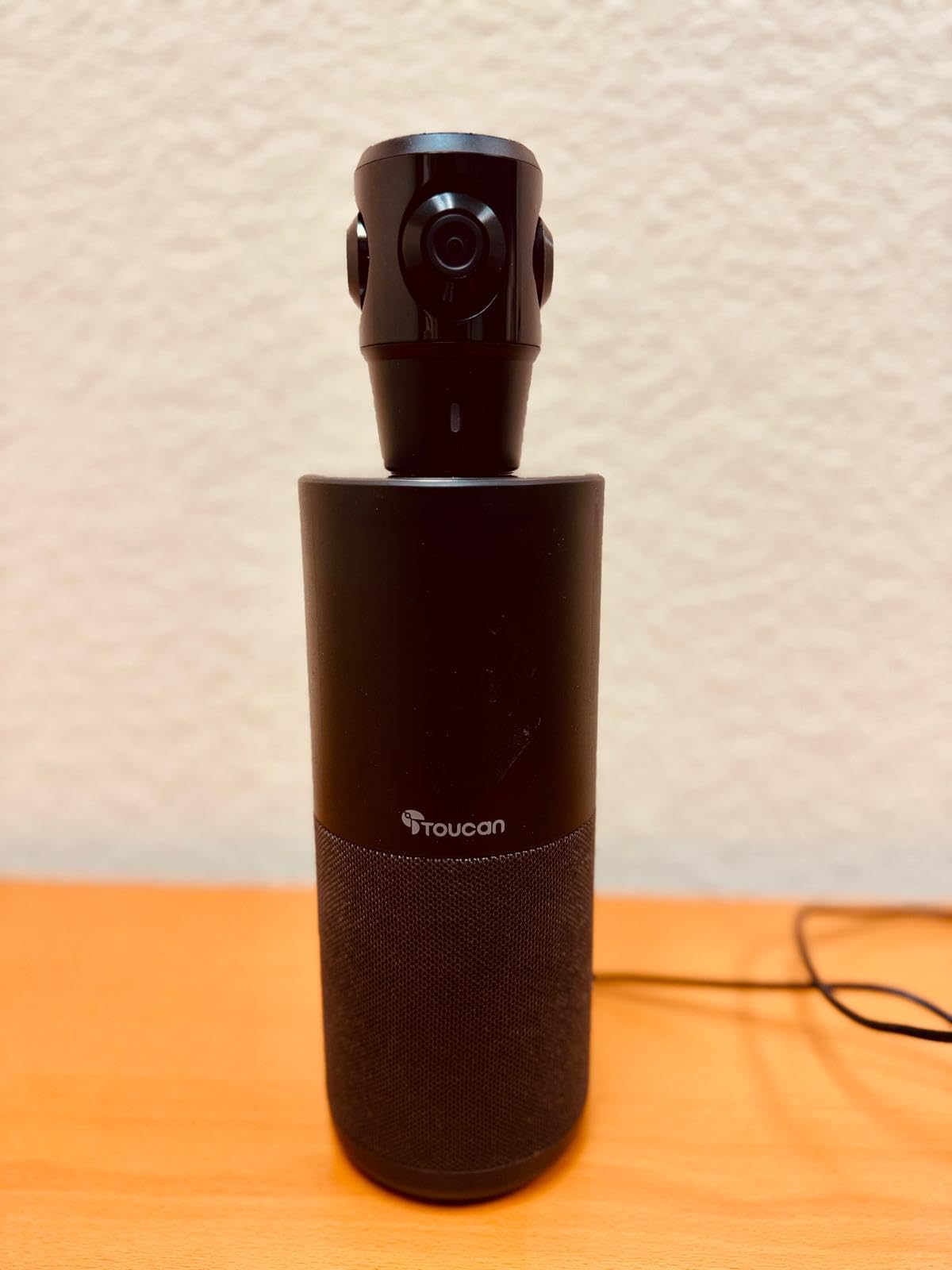 TOUCAN 360-Degree Video Conference Camera, 1080p HD Webcam with 4 Noise Reduction Mics, Speaker, AI Tracking, Works with Zoom, Google Voice, Microsoft Teams and More, for PC/Mac/Tablet customer photo 1