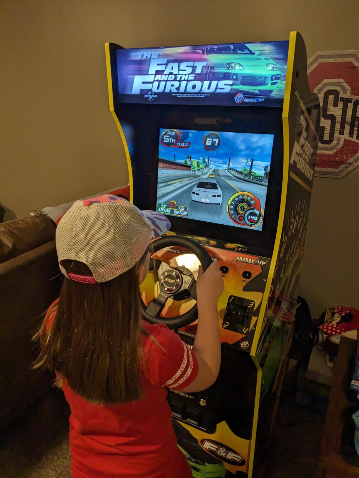Arcade1Up The Fast and the Furious Deluxe Arcade Machine, Steering Wheel | Gaming Cabinet with 4-Position Gear Shift and Wi-Fi Leaderboards customer photo 1