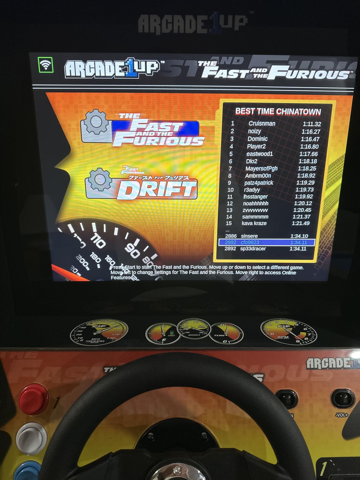 Arcade1Up The Fast and the Furious Deluxe Arcade Machine, Steering Wheel | Gaming Cabinet with 4-Position Gear Shift and Wi-Fi Leaderboards customer photo 2