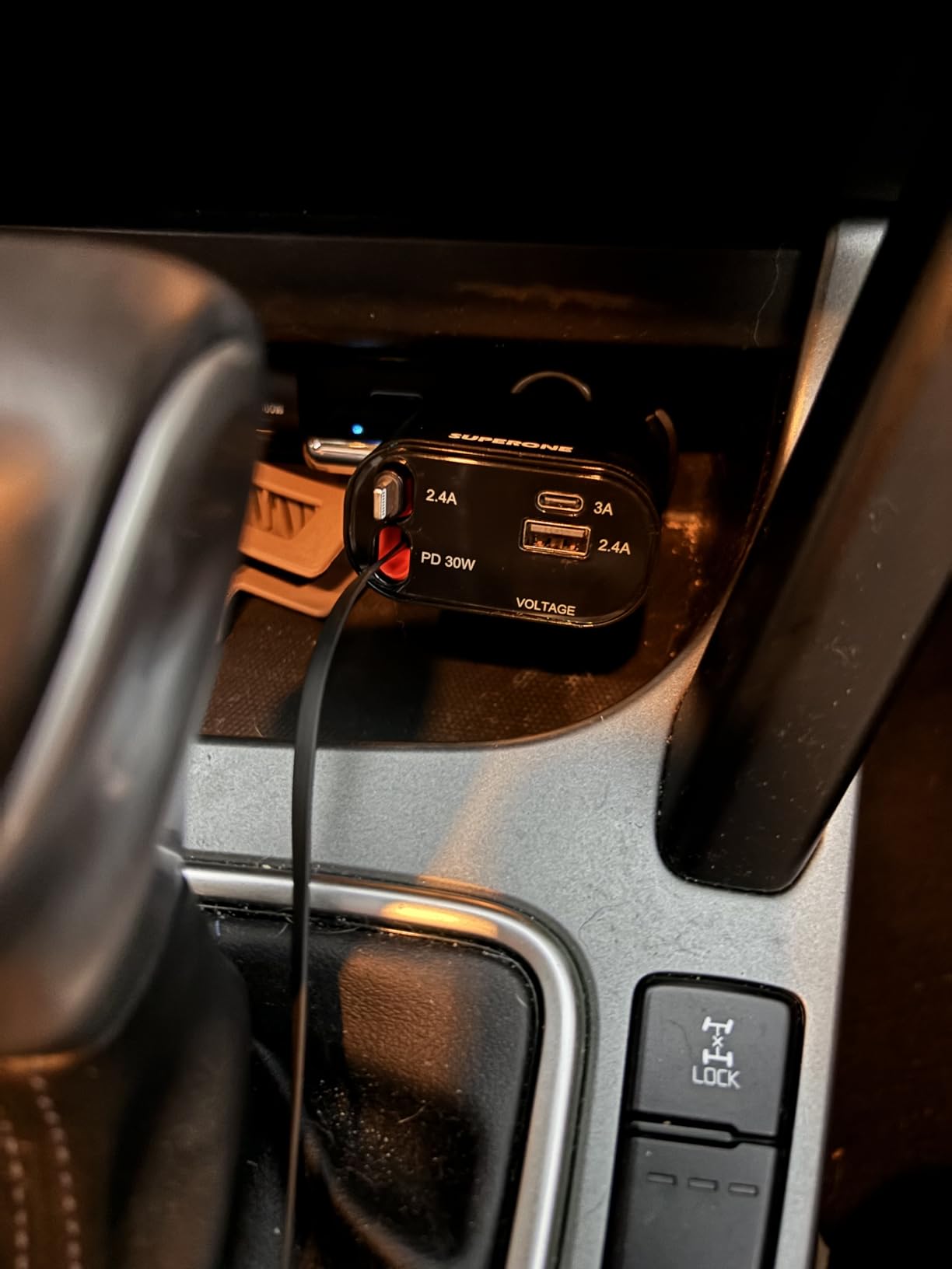 [Upgraded] SUPERONE Retractable Car Charger 4 in 1 Fast Phone Charger | USB C and Apple Multi Car Adapter with Cord 2.6ft, Compatible with iPhone 17 16 15/15 Pro Max/14/13/12/11, Galaxy, Pixel customer photo 2