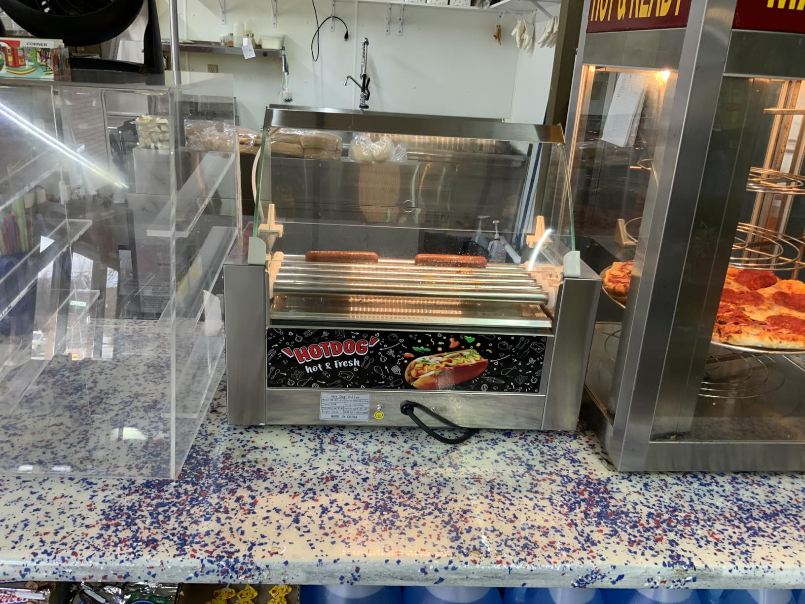 ROVSUN Hot Dog Roller, 30 Hot Dog 11 Rollers ETL Certified, Hot Dog Machine with Bun Warmer, Dual Temp Control, Glass Cover, LED, Side Storage Box, Shelf & Drip Tray for Home Commercial 2000W customer photo 2