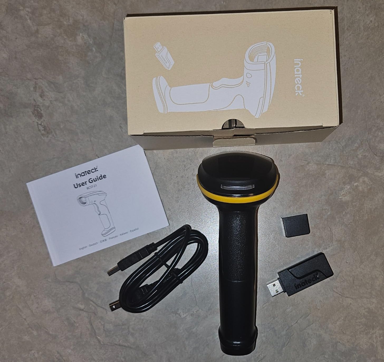Inateck Wireless Barcode Scanner, Bluetooth Bar Code Scanner, 1D USB Barcode Reader Handheld, 2000mAh Battery 1 Charge 3 Months, Scanner Barcode with APP and SDK customer photo 2