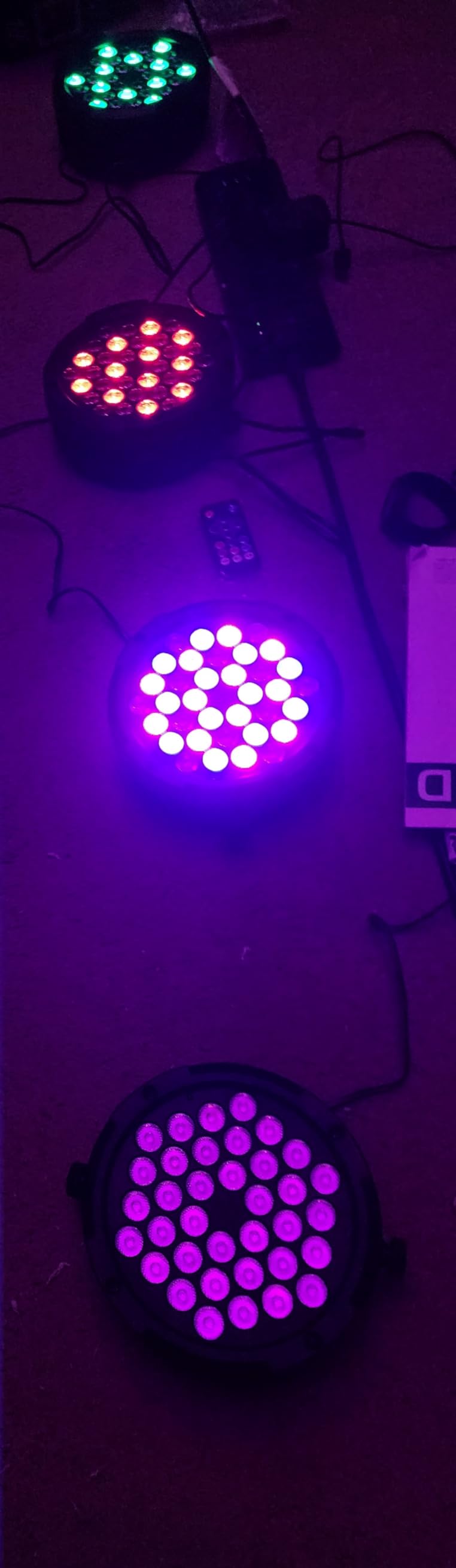 36W 36LEDs RGB Stage Par Lights by Remote DMX Control - 4Pack | Corded Electric, Sound Activated Multi Modes, Uplights for Events DJ Music Dance Party Wedding Church Bar Club customer photo 1