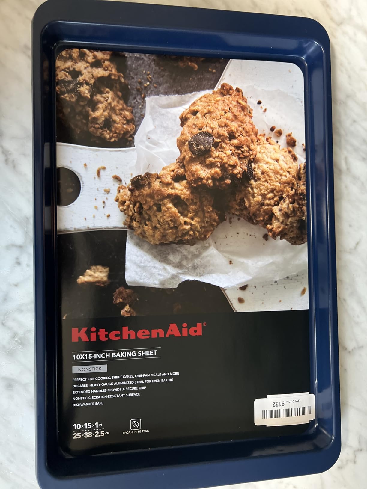 KitchenAid Premium Aluminized Steel Baking Sheet, Nonstick, 10x15 Inch, Contour Silver customer photo 2