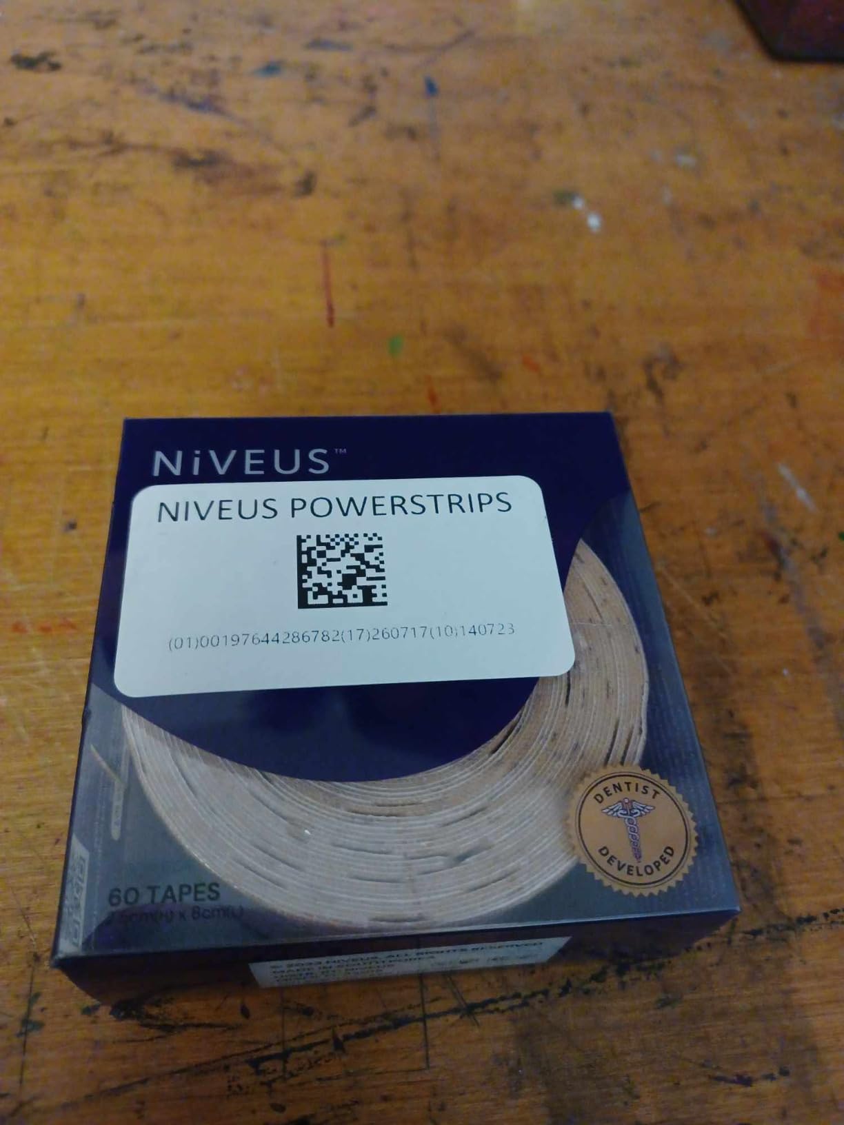 Niveus PowerStrips - Dentist Developed Latex-Free Therapeutic Tape with Strong Adhesion and Breathable Cotton - Gentle Skin Tape for Comfort & Support - for Men and Women (Tan, 60 Strips) customer photo 1