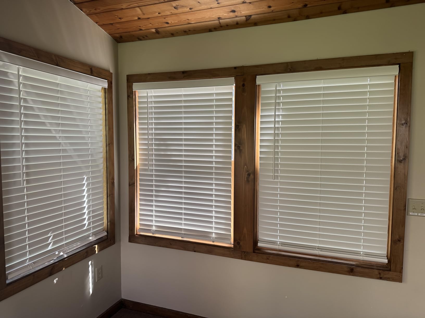 Cordless Faux Wood Blinds, 35