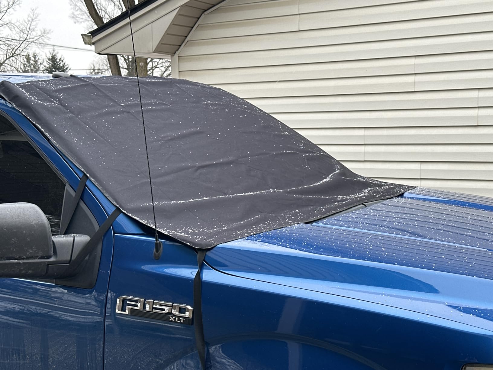 Car Windshield Cover for Ice and Snow - 600D Windshield Snow Cover with Side Mirror Cover Heavy Duty, Standard Winter Frost Hail Protector for Most Car, Truck, SUV, Van and MPV (70 x 50 Inch) customer photo 2