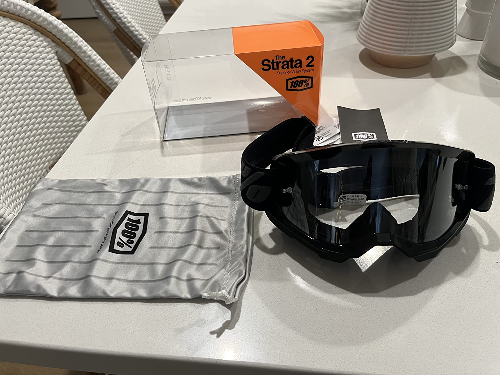 100% STRATA 2 Goggles - Sports Goggles for Motocross & Mountain Biking - Eyewear for Bike Riders - Motocross Eyewear for Men customer photo 2