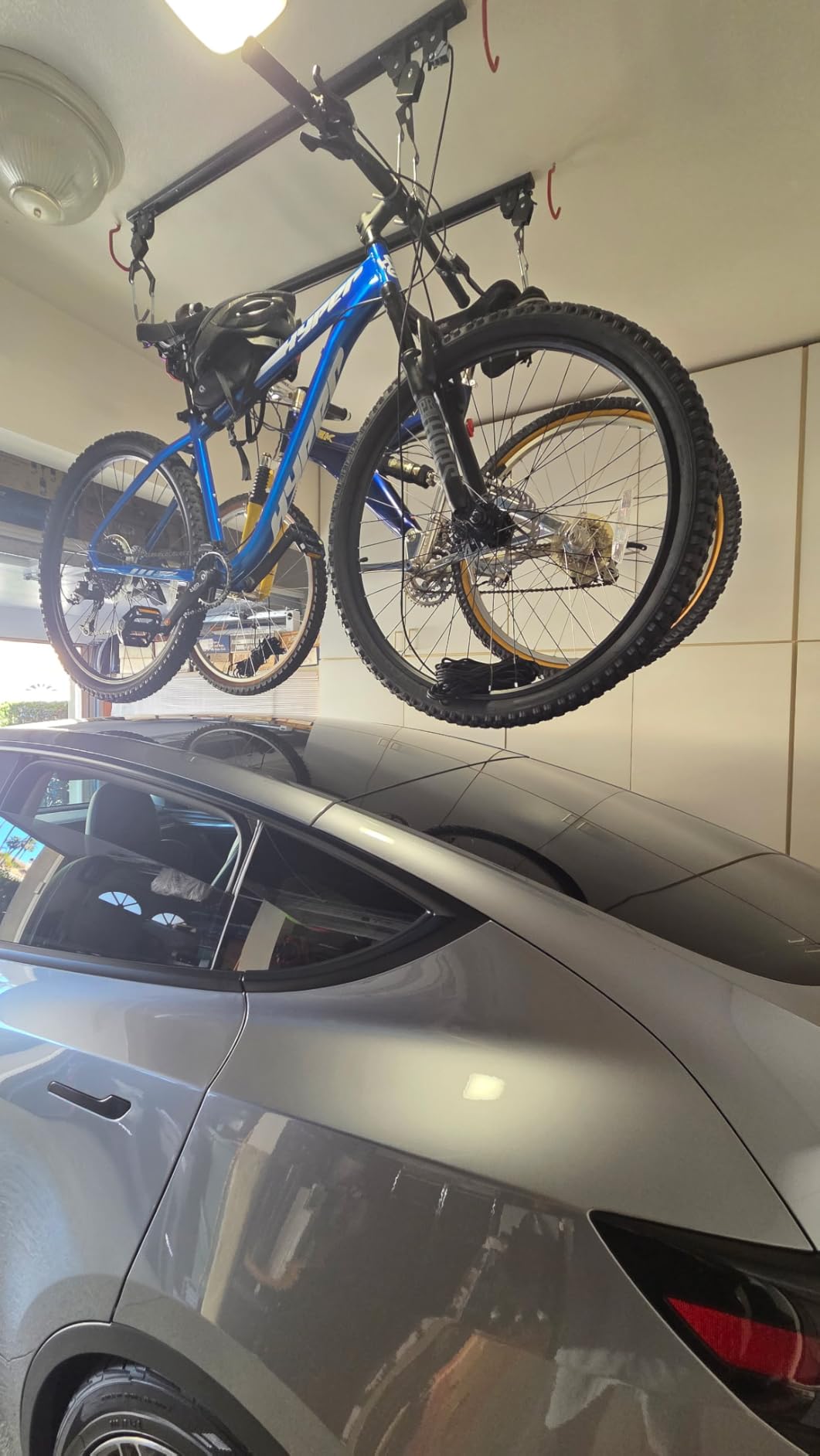 Bike Hoist- Heavy Duty for Space Saving - Road, Commuter & Mountain Bikes, Holds Kayaks & Ladders - No-Hassle Installation for Quick & Easy Access customer photo 2
