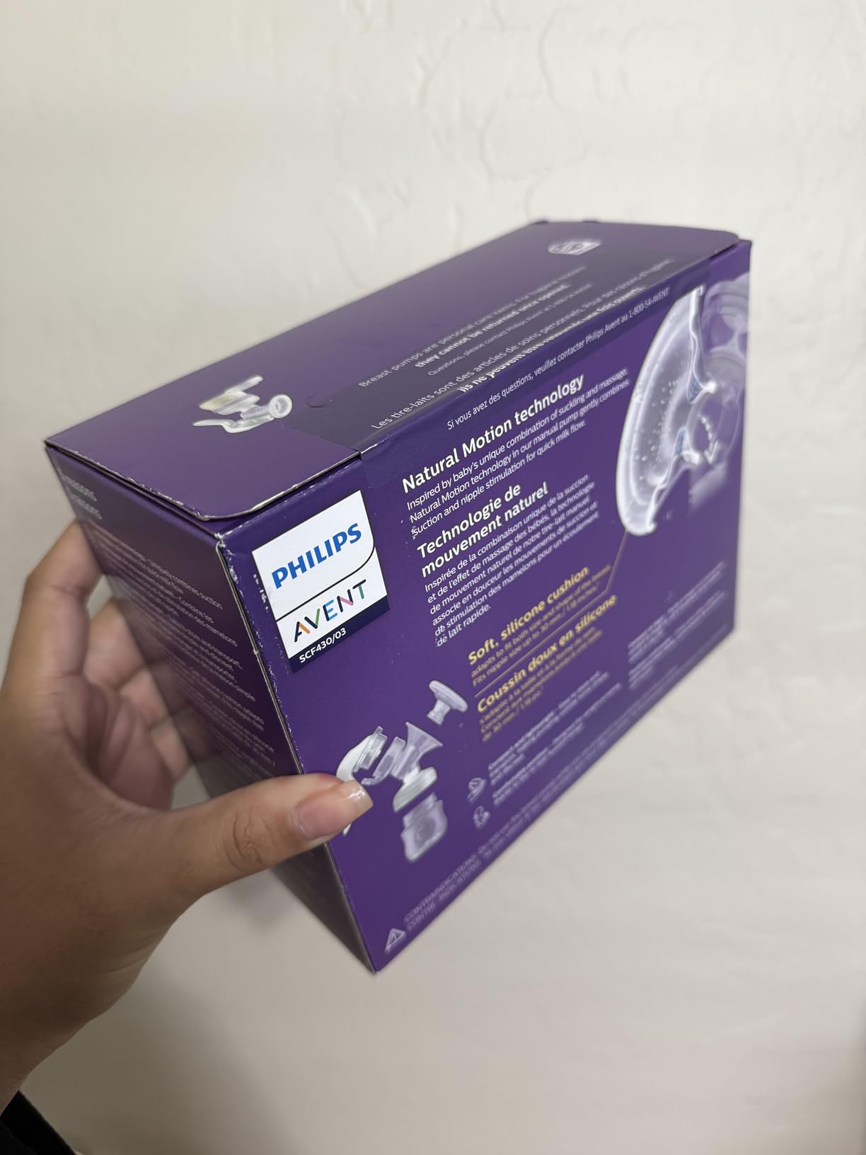 Philips Avent Manual Portable Breast Pump with Natural Motion Technology | Soft Silicone Cushion, BPA-Free, SCF430/03 customer photo 2