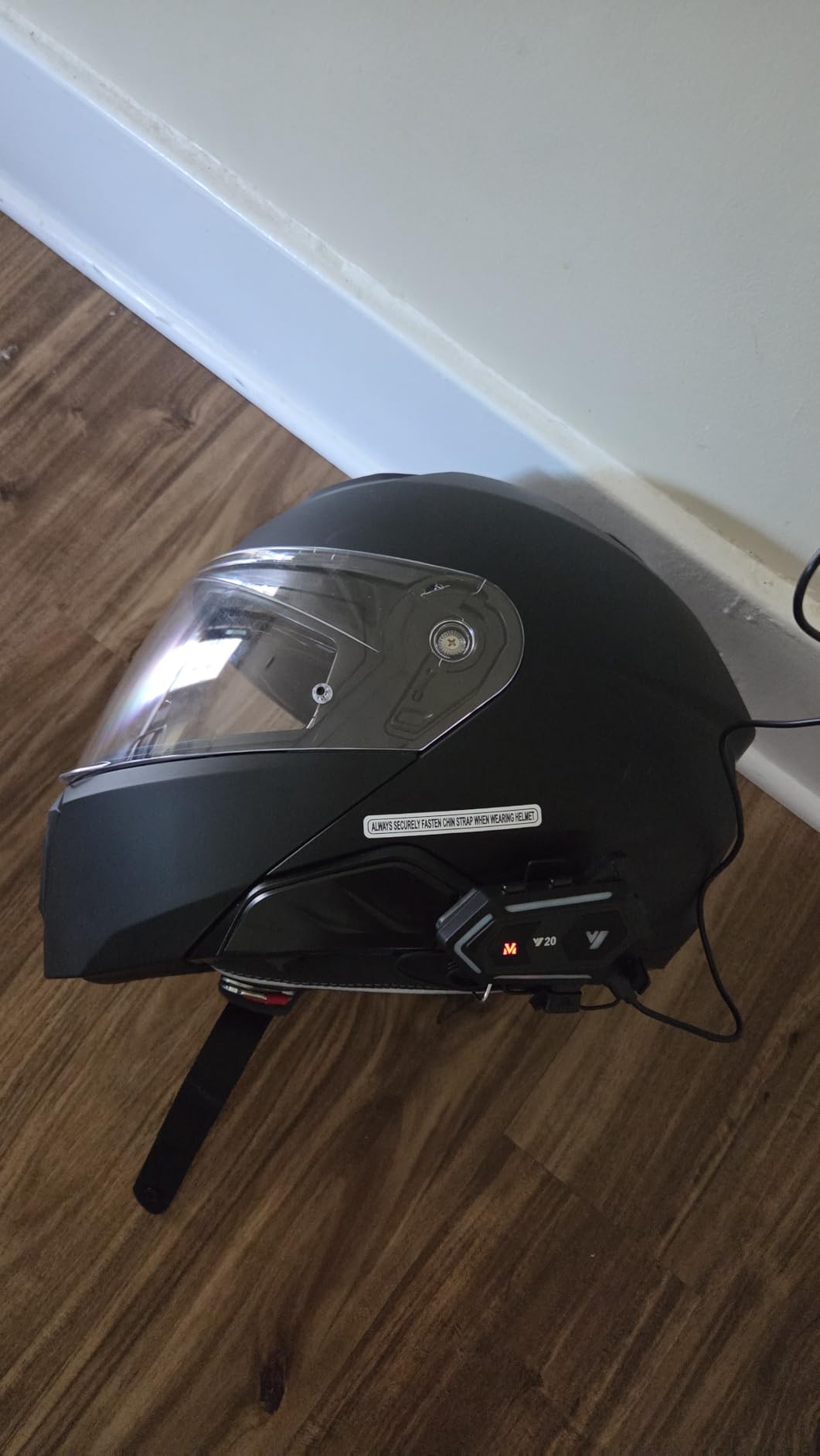 FEYA Motorcycle Helmet Speakers High Battery Life Helmet Headset | IPX6 Automatic Answer/Call Music Control/Intelligent Noise/Wake up Siri, 2 Mic Types - All Helmets Compatible - Y10 customer photo 2