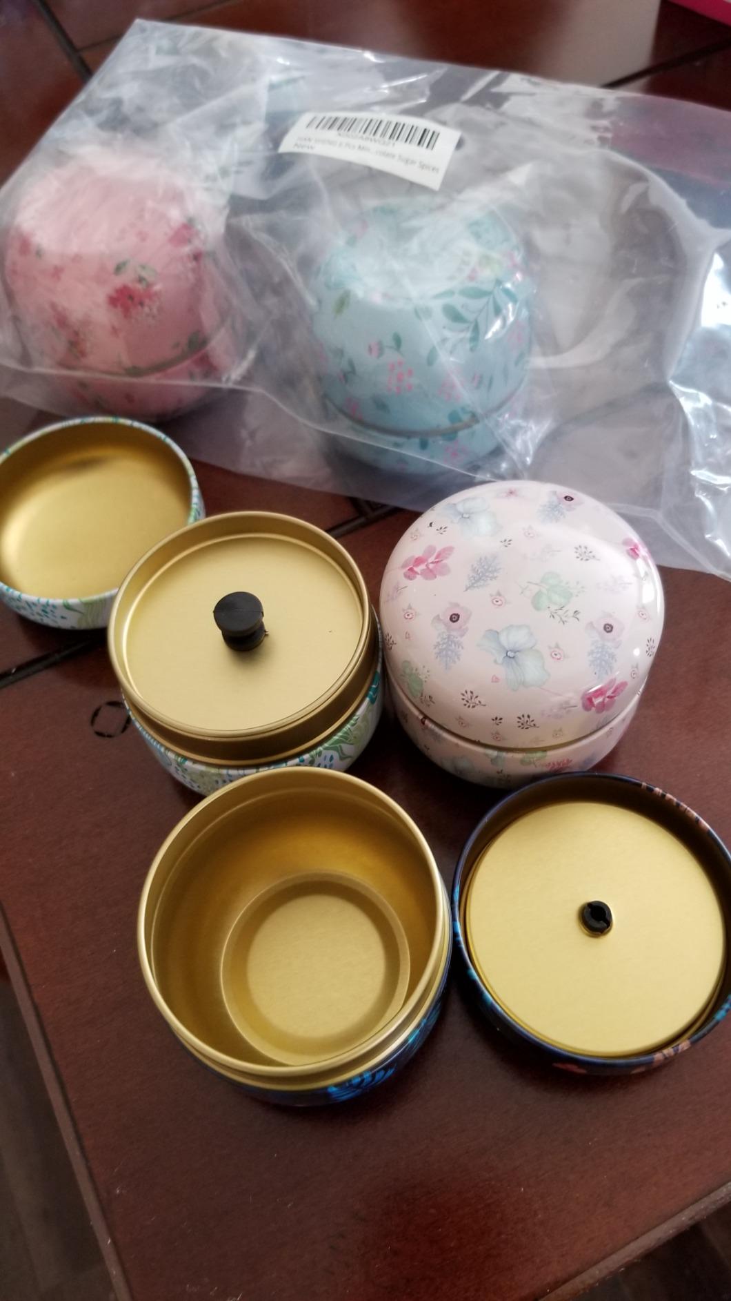HAN SHENG 6 Pcs Tea Canister with Lids Tea Tins for Loose Tea Storage customer photo 1