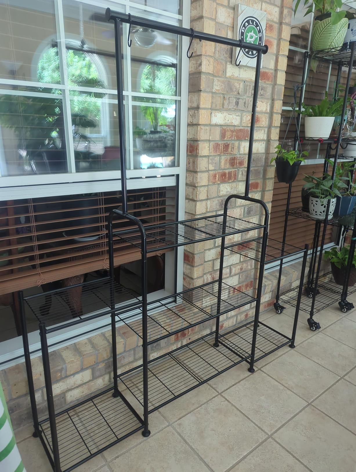 Simple Trending Plant Stand Indoor Outdoor, Heavy Duty Metal 3 Tiered Hanging Plant Shelf for Multiple Flower Planter Holder Tall Large Rack for Living Room Garden Balcony, Black customer photo 1