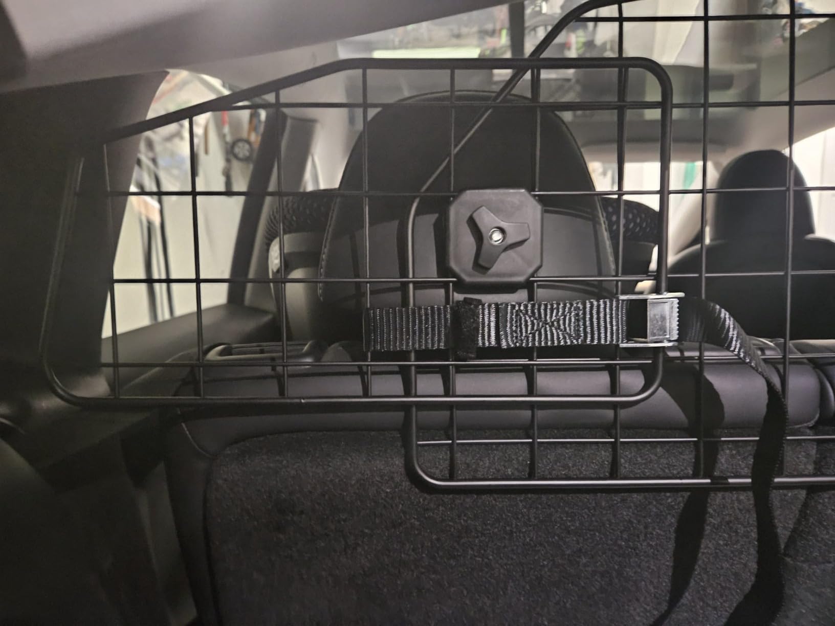 Pawple Dog Car Barrier Compatible with Tesla Model Y Adjustable Large Pet Divider, Heavy-Duty Wire Mesh Fence, Universal Fit customer photo 1