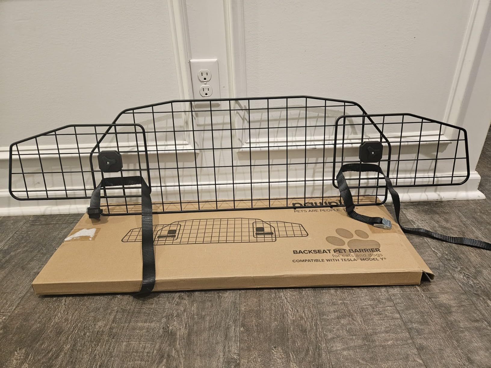 Pawple Dog Car Barrier Compatible with Tesla Model Y Adjustable Large Pet Divider, Heavy-Duty Wire Mesh Fence, Universal Fit customer photo 2
