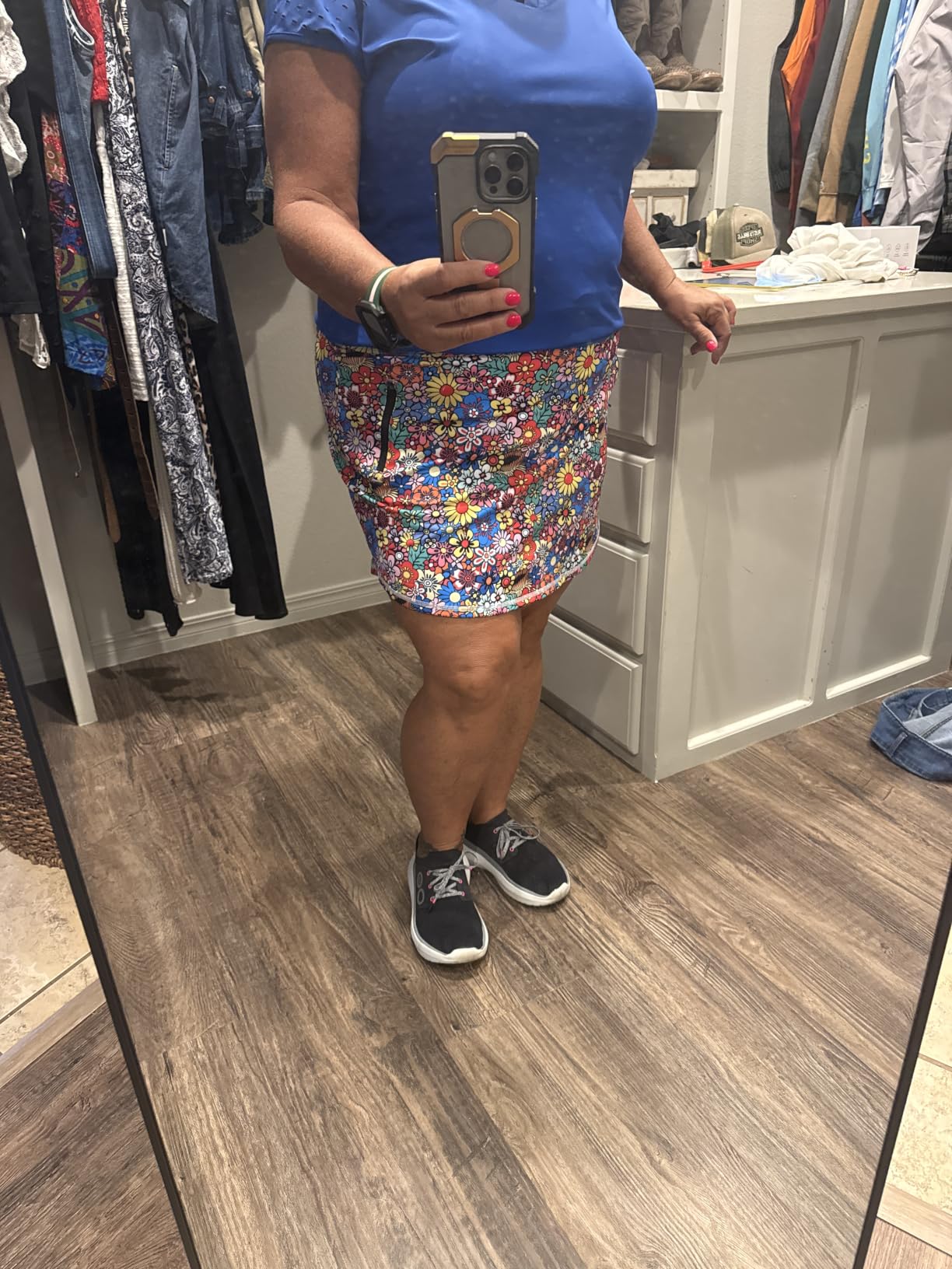 Golf Skirts for Women Tennis Skirt with Zipper Pockets High Waisted Running Casual Athletic Skorts Built-in Shorts customer photo 1