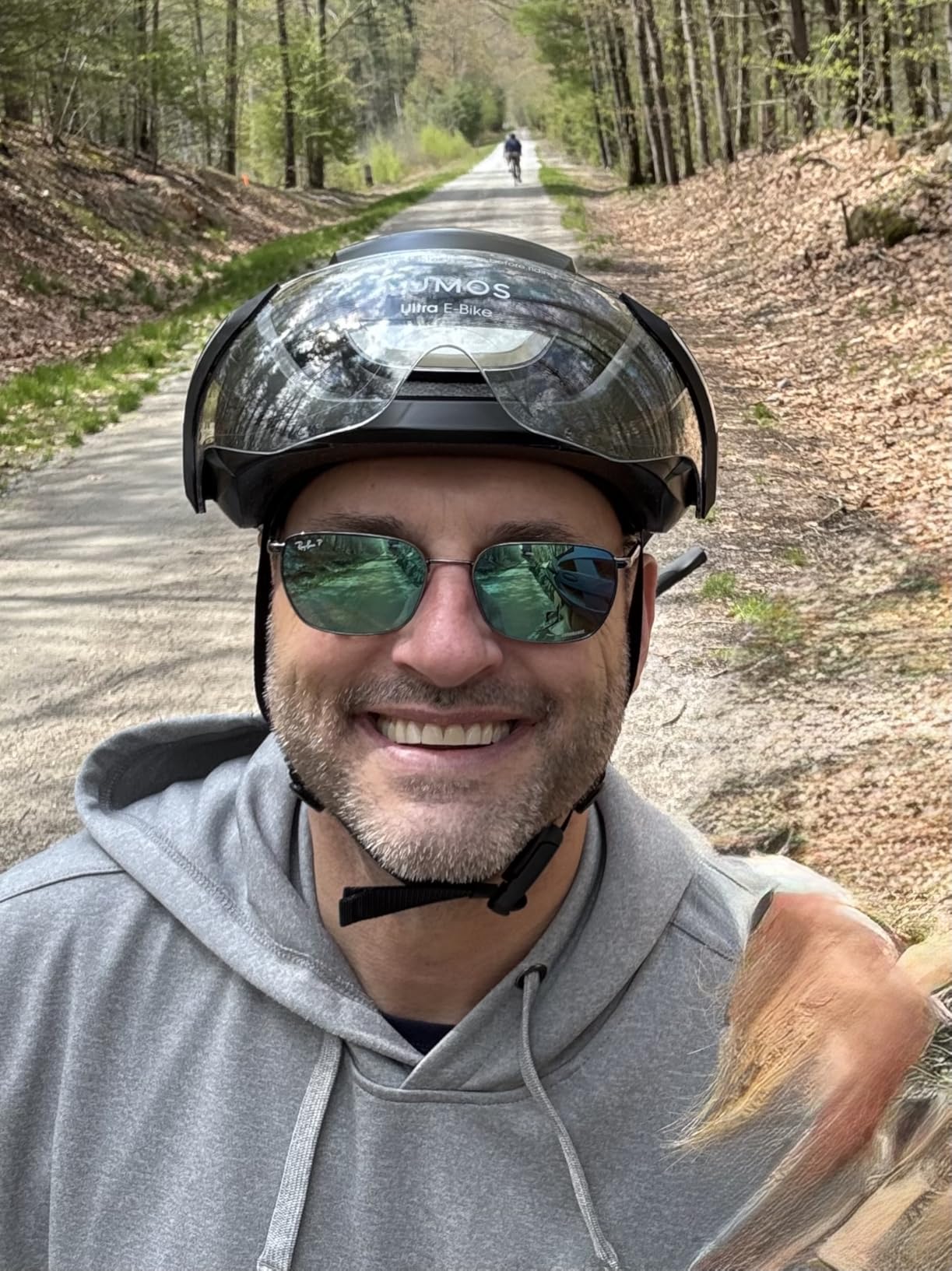 Lumos Ultra E-Bike Smart Helmet | NTA 8776 Certified | Front & Rear LED Lights | Retractable Face Shield | App Controlled | EBike, Scooter, Cycling, Bicycle | Adults, Men Women customer photo 2