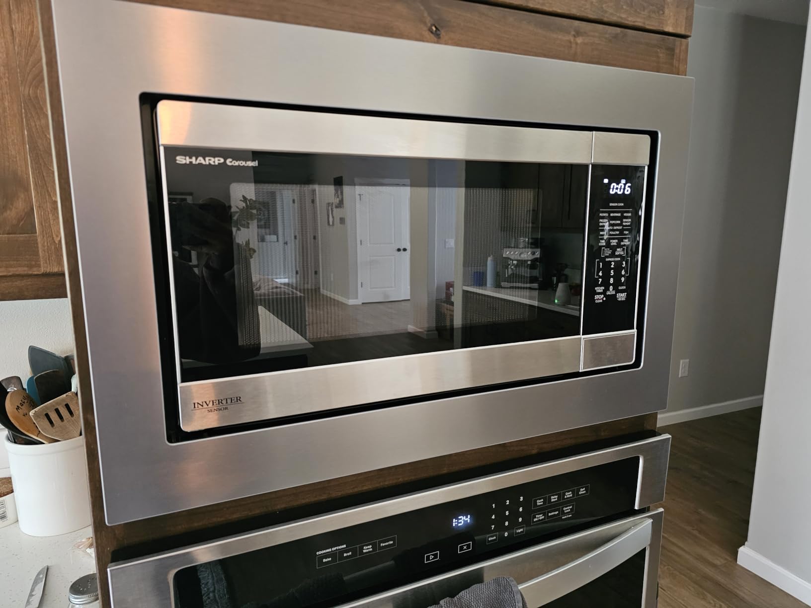 Sharp SMC2266KS 2.2 cu. ft. 1200W Stainless Steel Countertop Microwave Oven | Stainless Steel, Removable 16.5