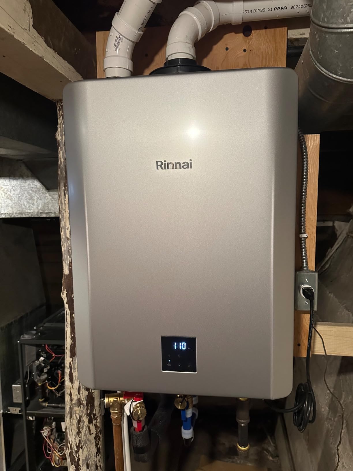 Rinnai RX160iN Condensing Smart Sense Tankless Water Heater | 9 GPM, 160k BTU, Smart Sense Supports Natural Gas or Propane, and Indoor/Outdoor Installation, Endless Hot Water, Save Space customer photo 2